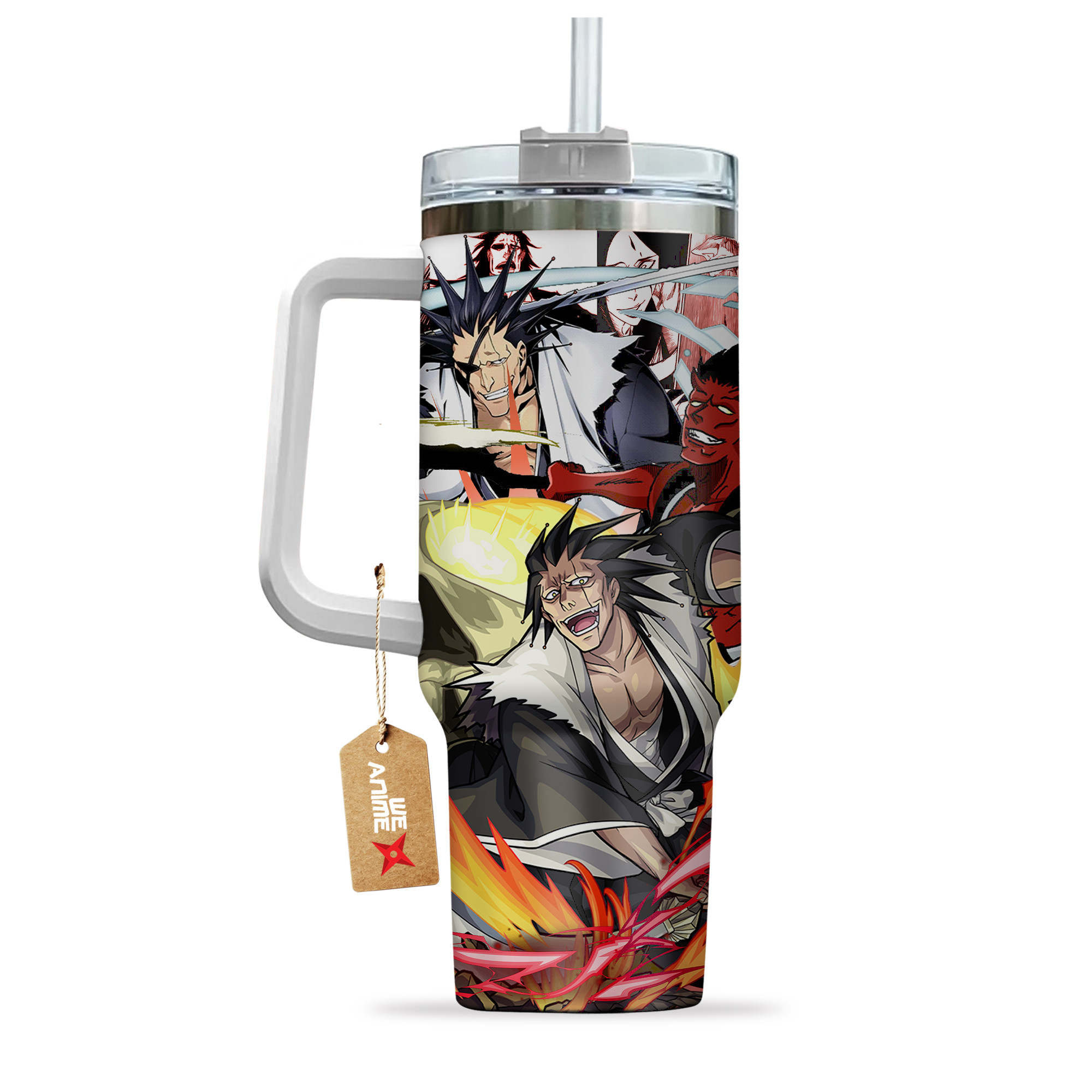 Kenpachi Zaraki Bleach Anime Custom Stanley Cup 40 oz 30 oz Tumbler With HandleTVC2301152 - Image 4