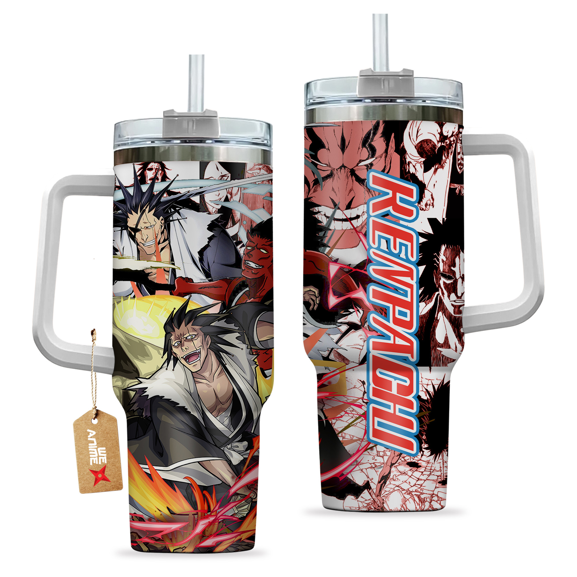 Kenpachi Zaraki Bleach Anime Custom Stanley Cup 40 oz 30 oz Tumbler With HandleTVC2301152 - Image 2