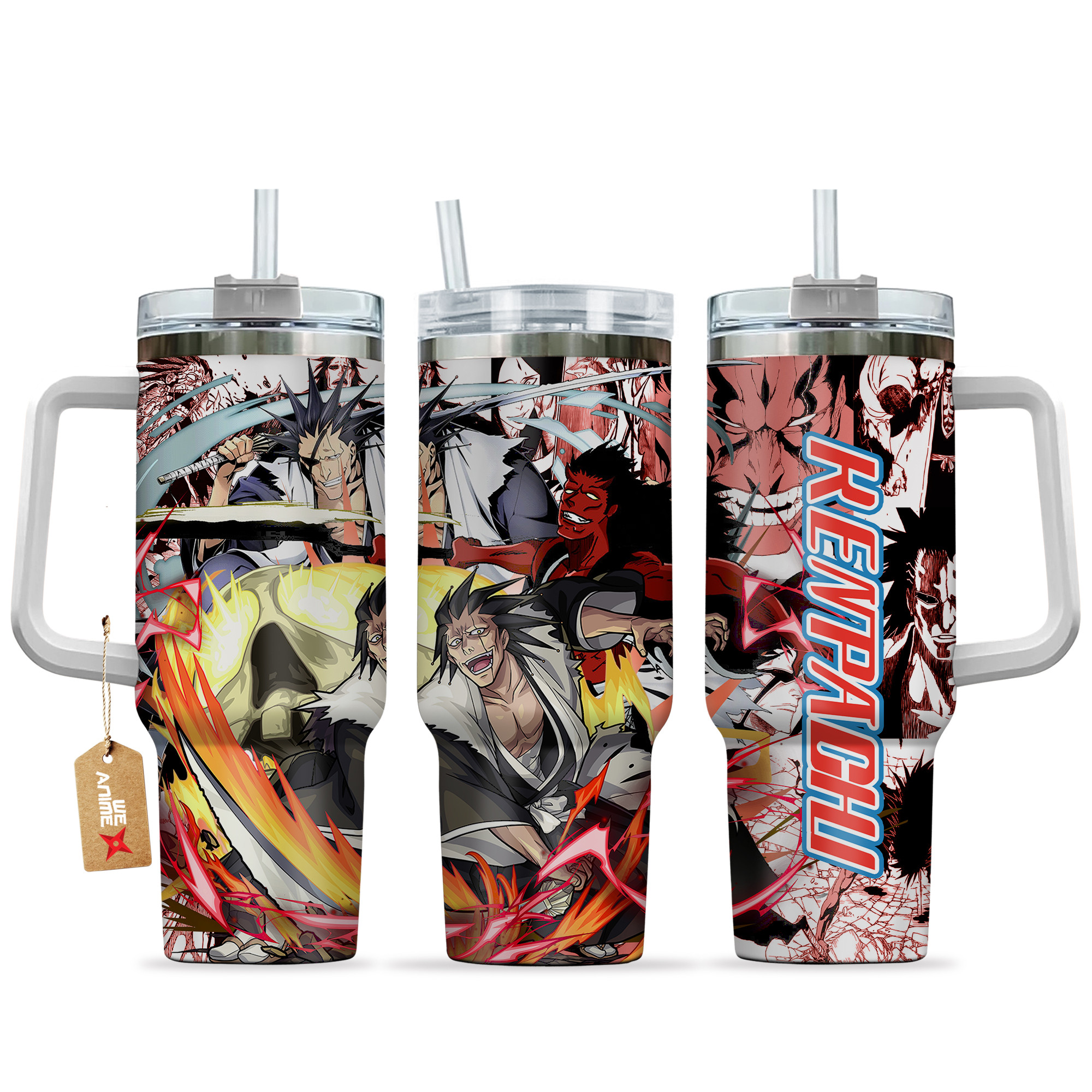 Kenpachi Zaraki Bleach Anime Custom Stanley Cup 40 oz 30 oz Tumbler With HandleTVC2301152