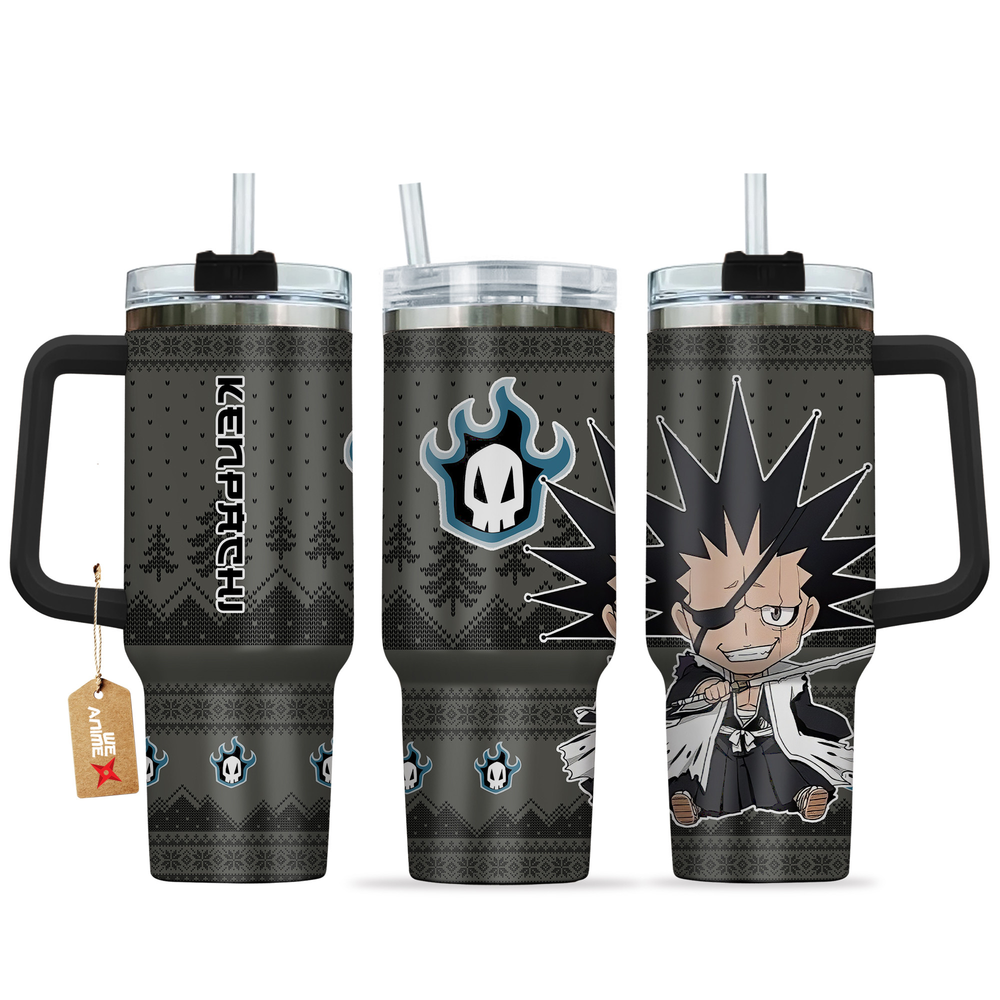 Kenpachi Zaraki Bleach Anime Custom Stanley Cup 40 oz 30 oz Tumbler With HandleTVC2301164