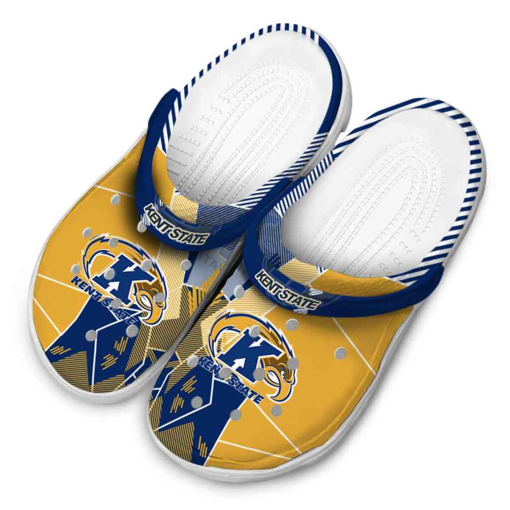 Kent State Golden Flashes Geometric Background ClogTVC1801818 - Image 4