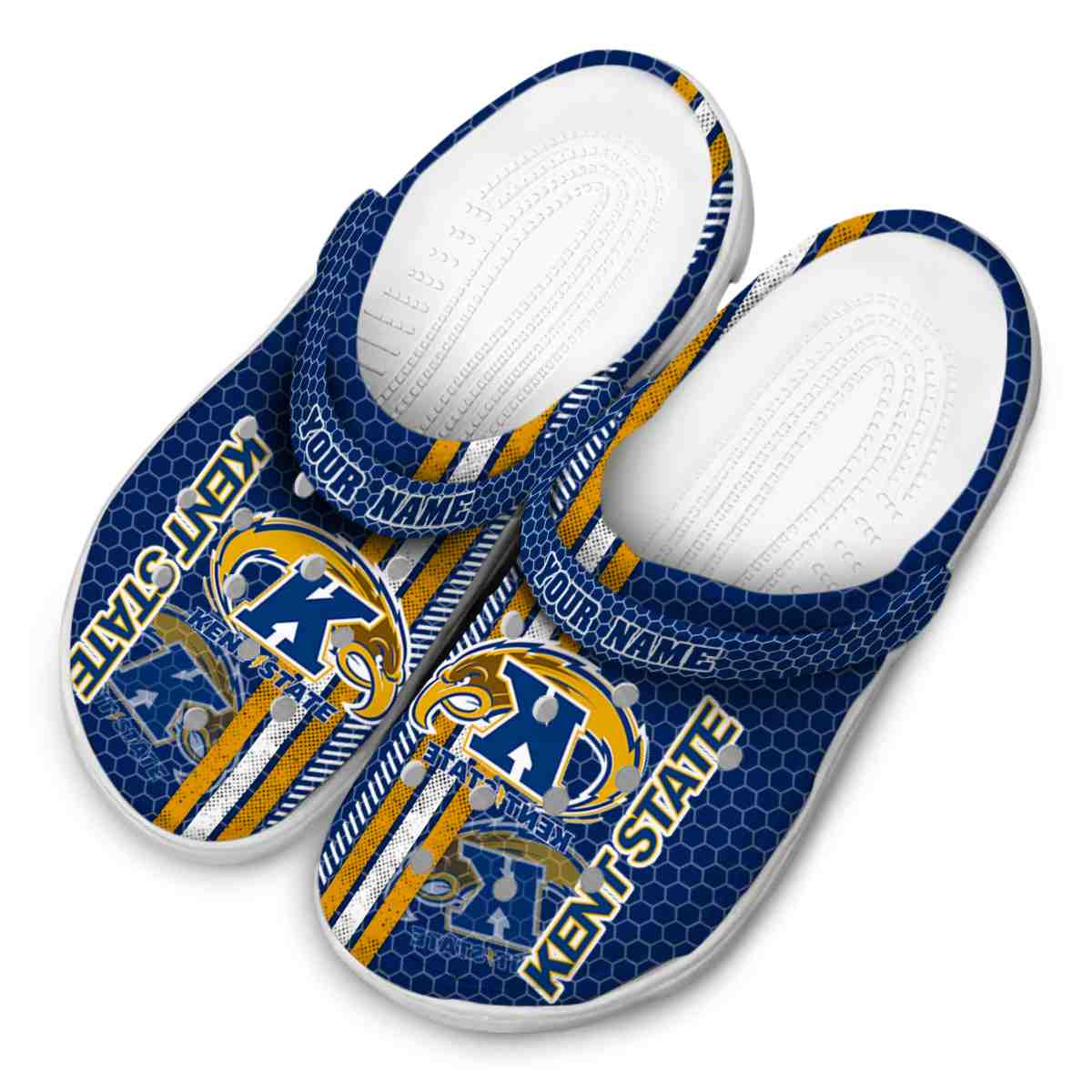 Kent State Golden Flashes NCAA Sport Crocs Crocband Clogs Shoes Comfortable For Men Women and Kids - Image 4