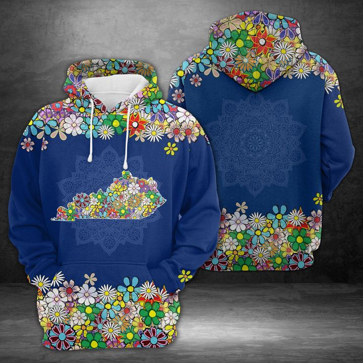 Kentucky Flower 3D All Over Print Hoodie, Zip Hoodie