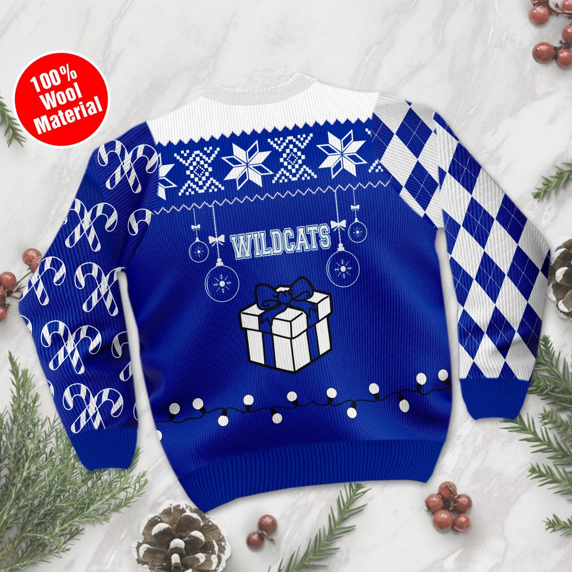 Kentucky Wildcats Funny Ugly Christmas Sweater Adult 3D Funny Matching for family - Image 3