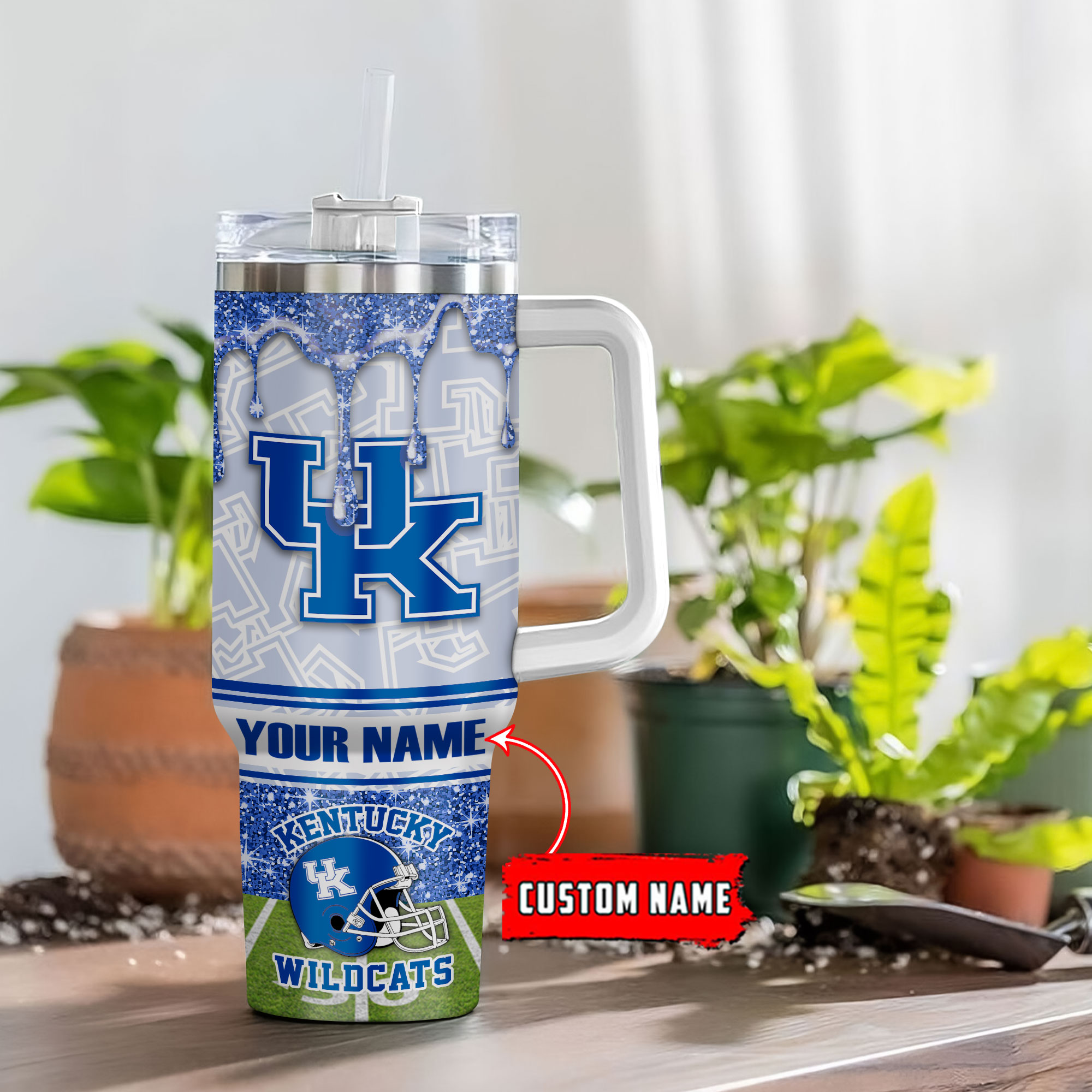 Kentucky Wildcats NCAA Glitter Custom Stanley Cup 40 oz 30 oz Tumbler With HandleTVC230116