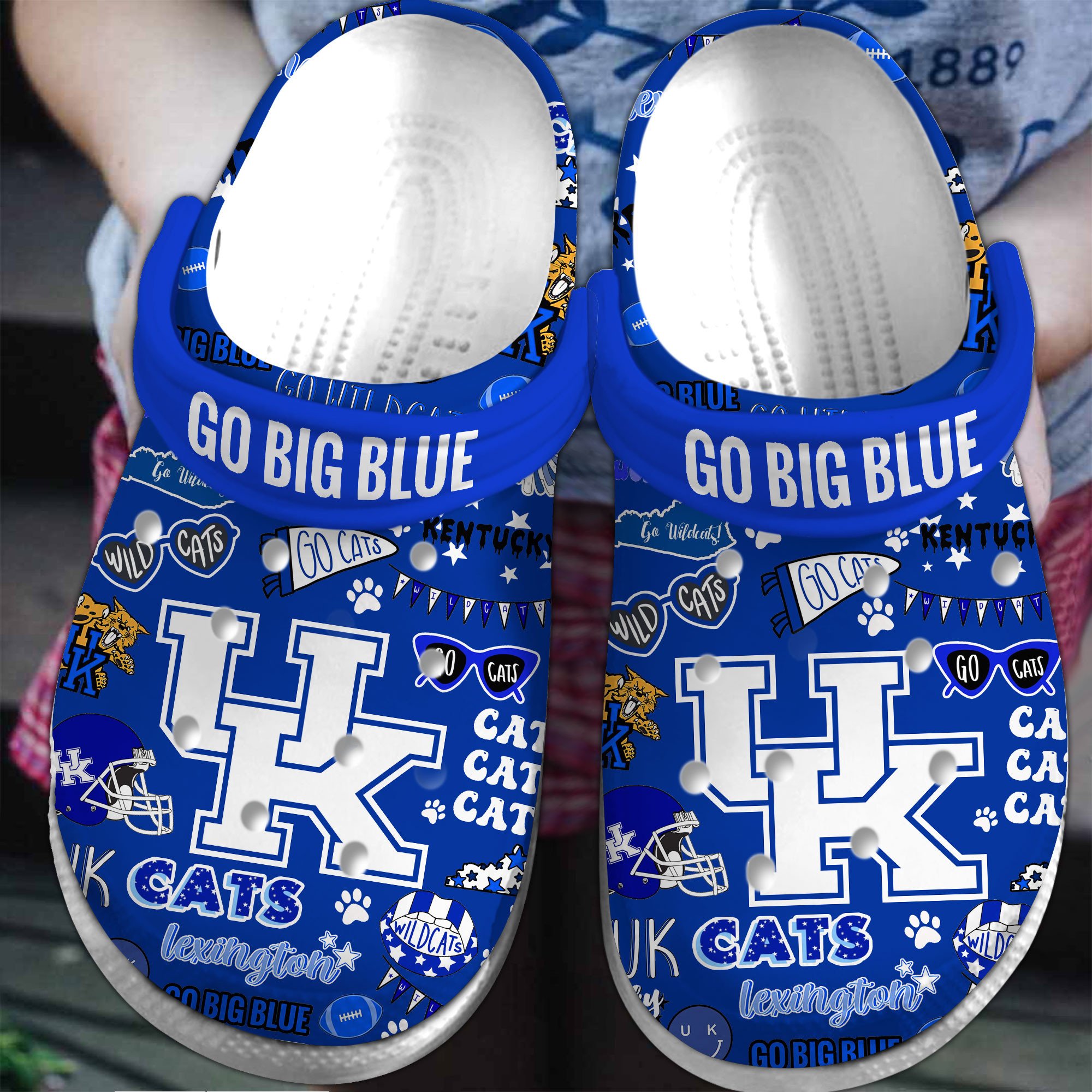 Kentucky Wildcats NCAA Sport Crocs Crocband Clogs Shoes Comfortable For Men Women and Kids