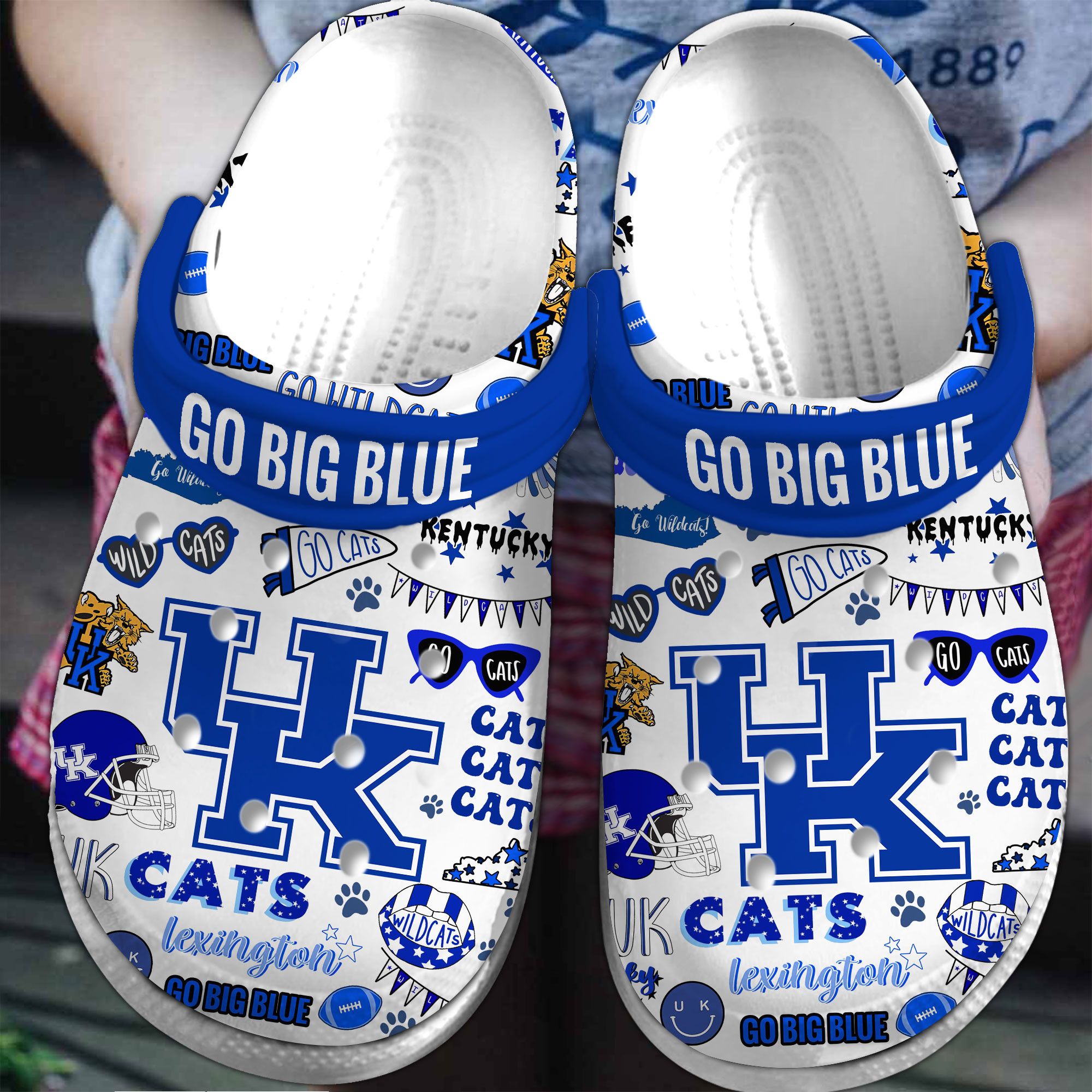 Kentucky Wildcats NCAA Sport Crocs Crocband Clogs Shoes Comfortable For Men Women and Kids
