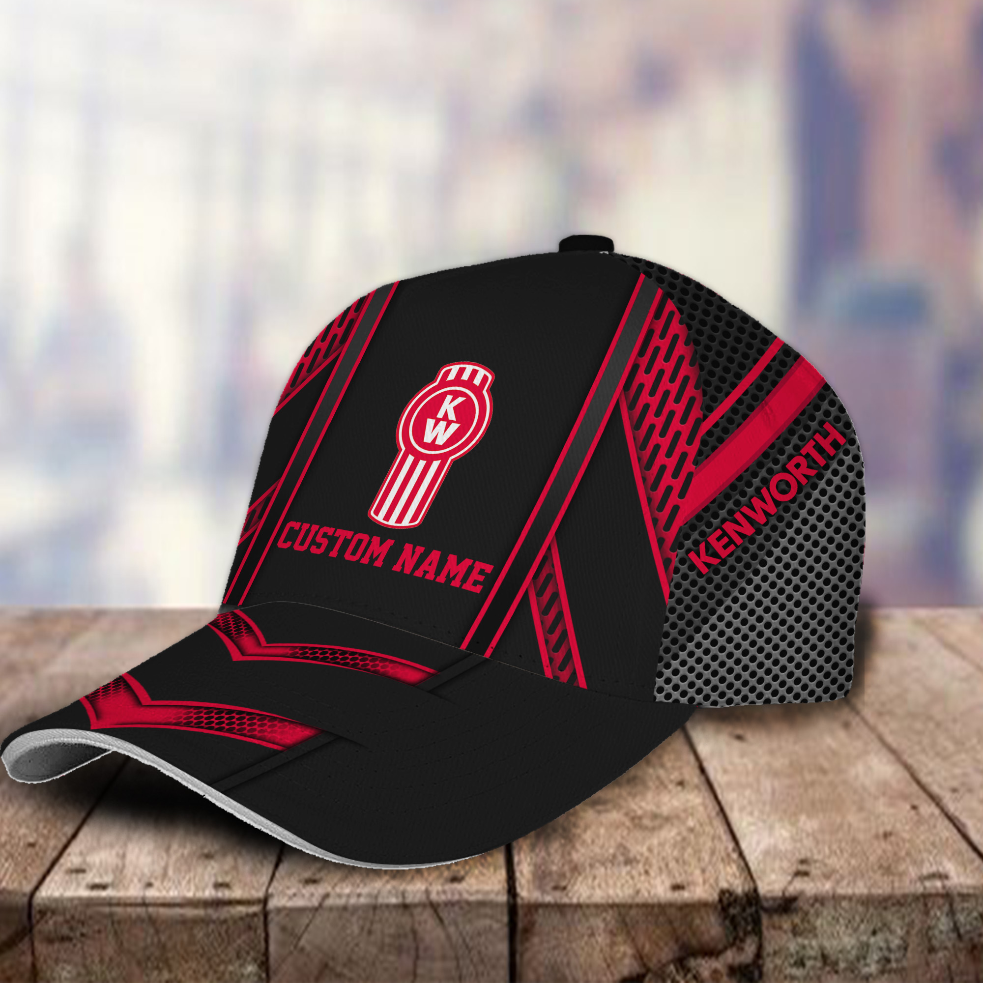 Kenworth 3D Classic Cap Hat Personalized Name For Men Women Trucker Hats Custom Hats Gifts For Men & Women