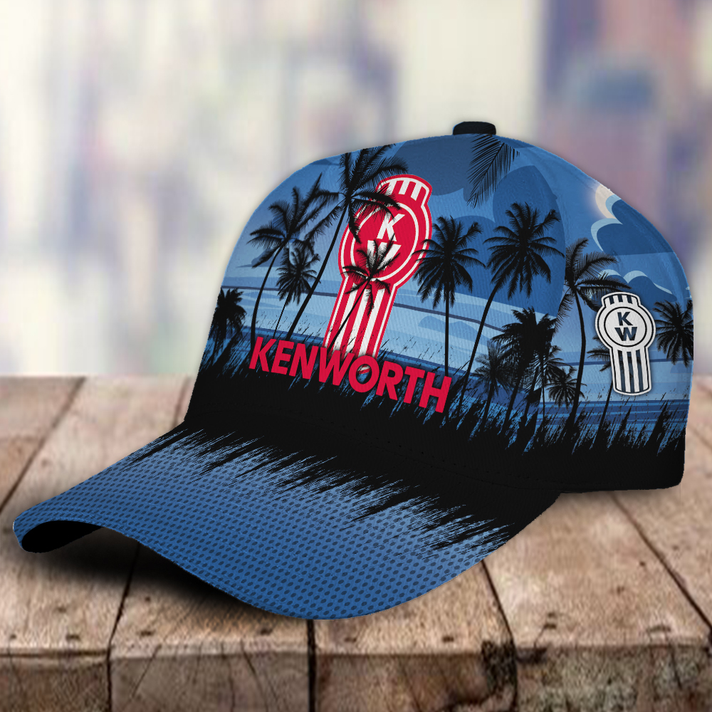 Kenworth 3D Classic Cap Hawaiian Tropical Car Motor Brand Hats Trucker Hats Custom Hats Gifts For Men & Women