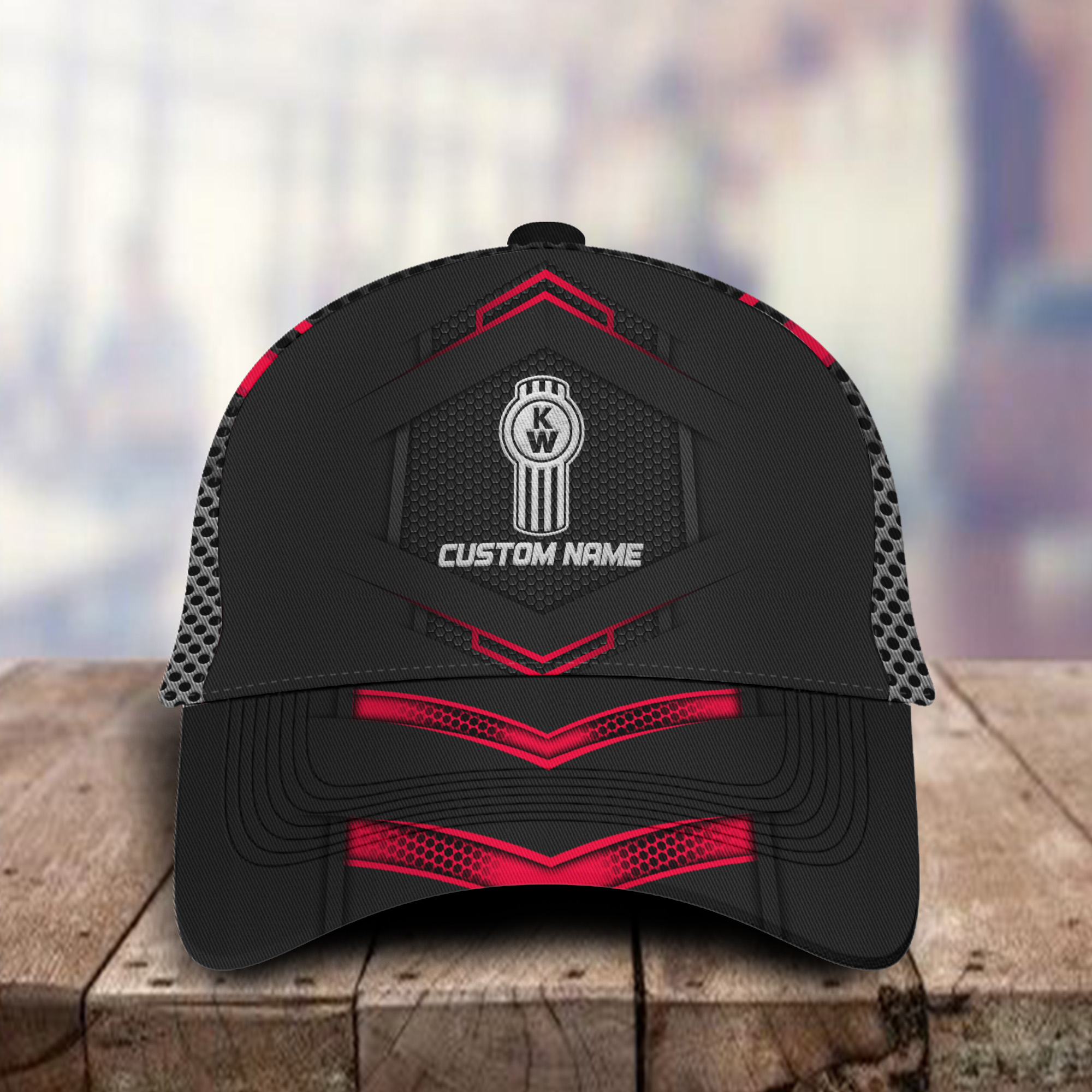 Kenworth 3D Classic Cap Logo Personalized Name Trucker Hats Custom Hats Gifts For Men & Women