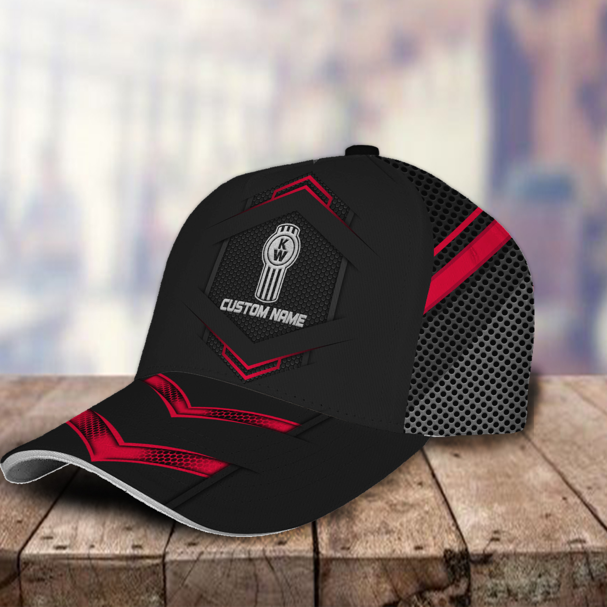 Kenworth 3D Classic Cap Logo Personalized Name Trucker Hats Custom Hats Gifts For Men & Women