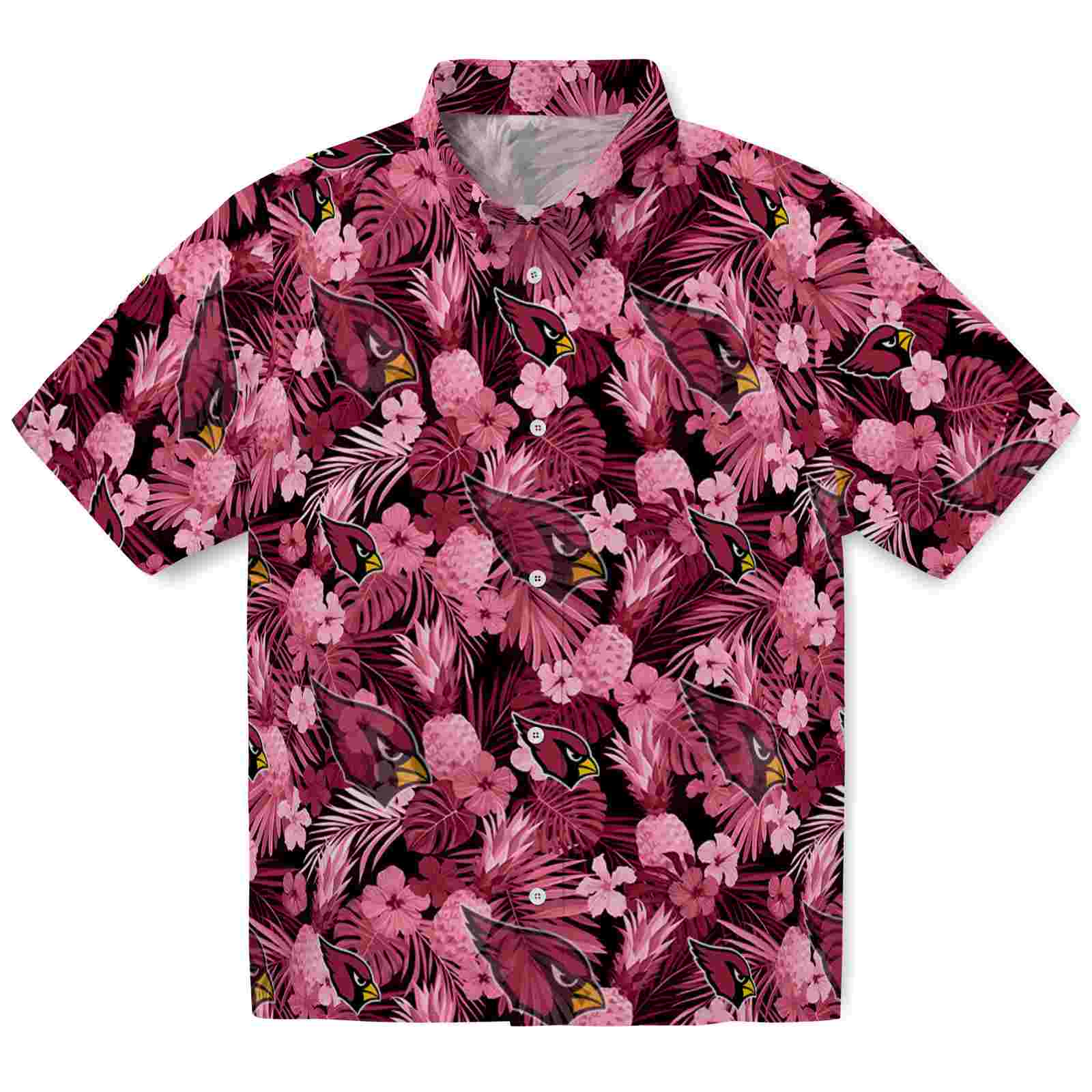 Keptsake Arizona Cardinals Floral Pineapple Red Premium Hawaiian Shirt