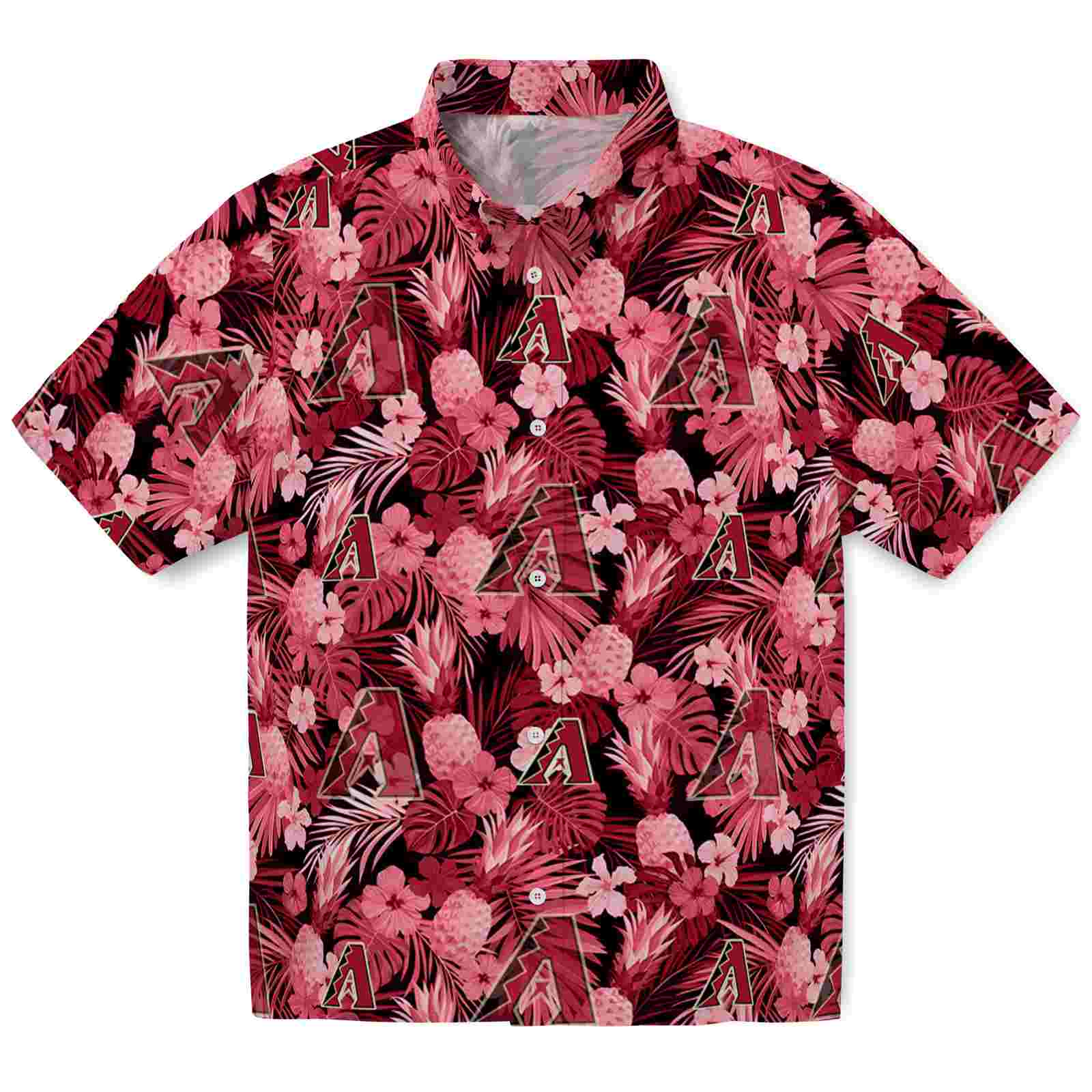 Keptsake Arizona Diamondbacks Floral Pineapple Red Premium Hawaiian Shirt