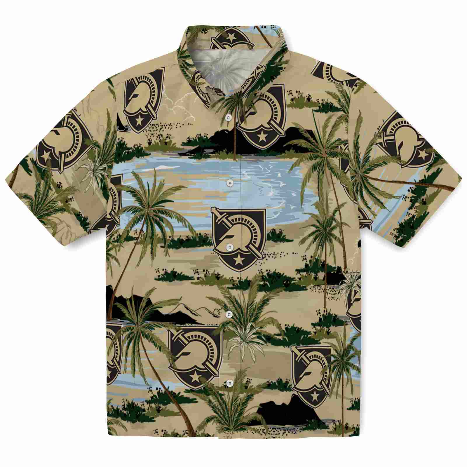 Keptsake Army Black Knights Palm Horizon Gold Premium Hawaiian Shirt