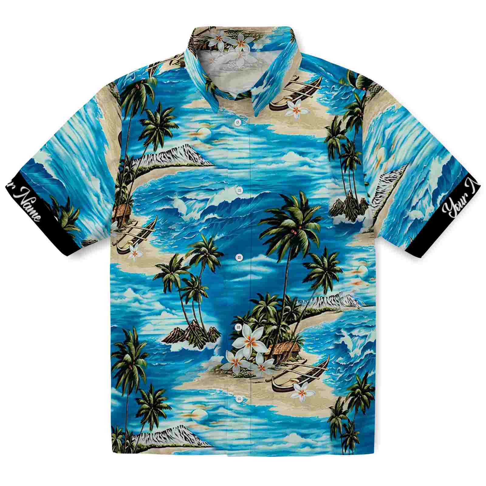 Keptsake Beach Escape Personalized Premium Hawaiian Shirt
