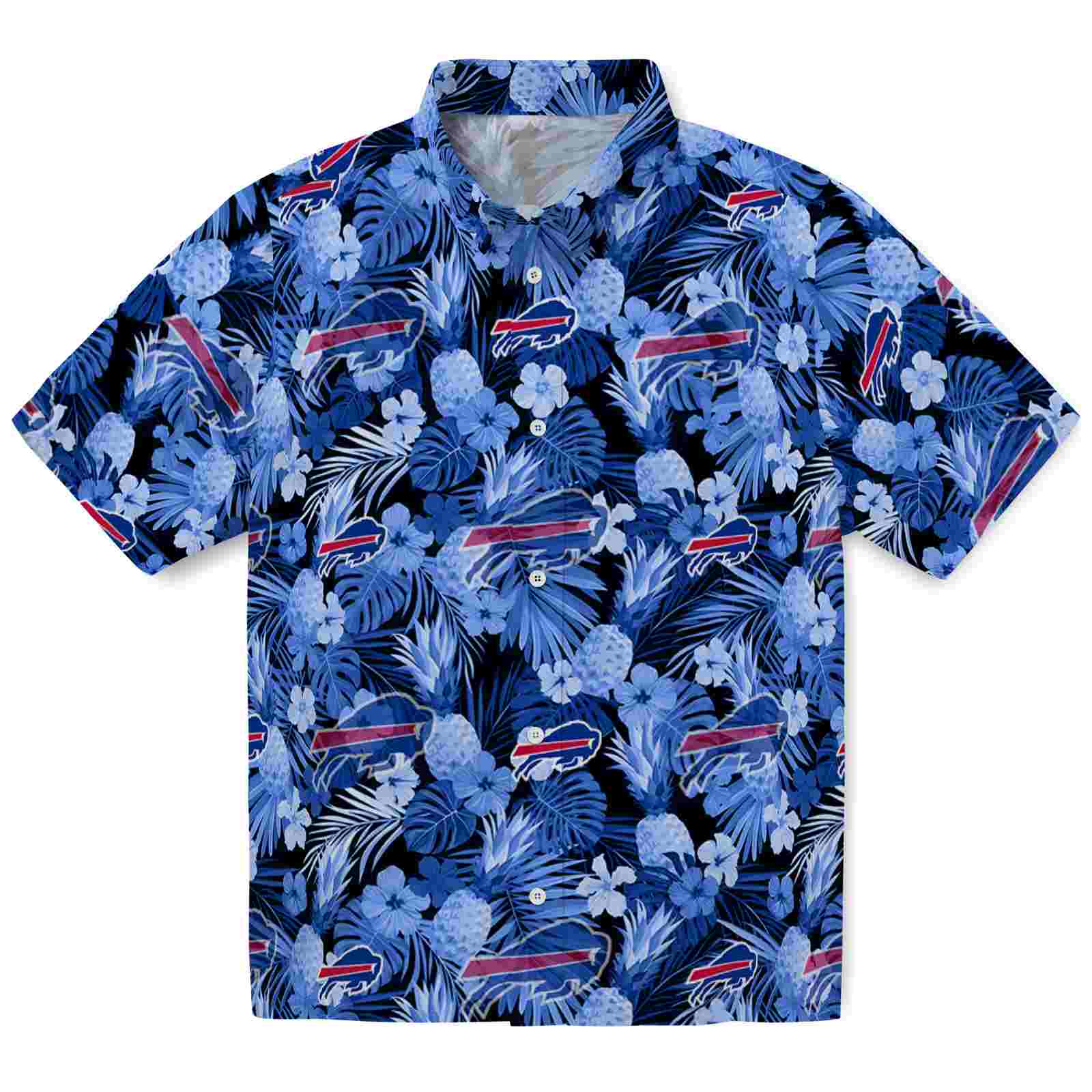 Keptsake Buffalo Bills Floral Pineapple Blue Premium Hawaiian Shirt