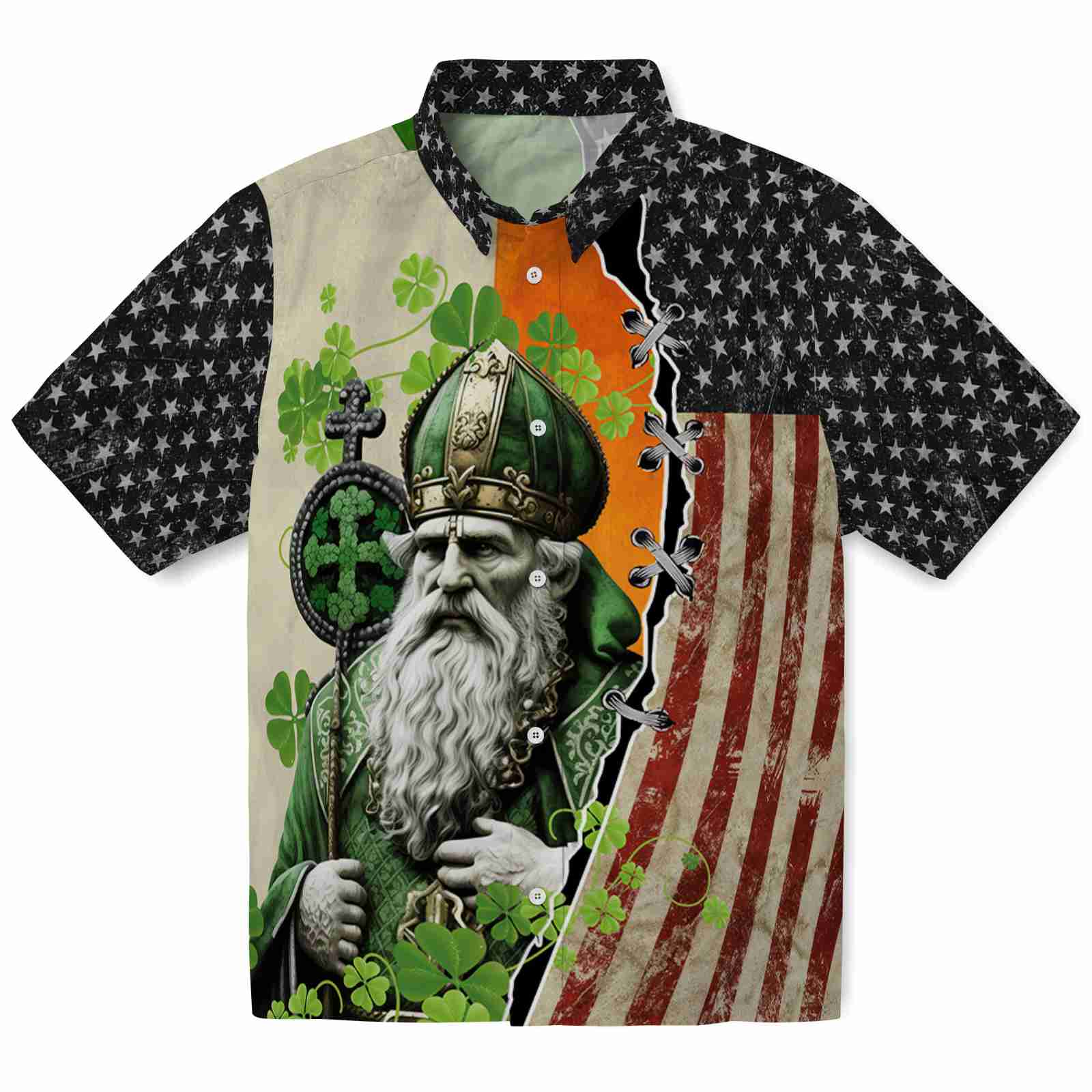 Keptsake Clover Saint Patrick Premium Hawaiian Shirt