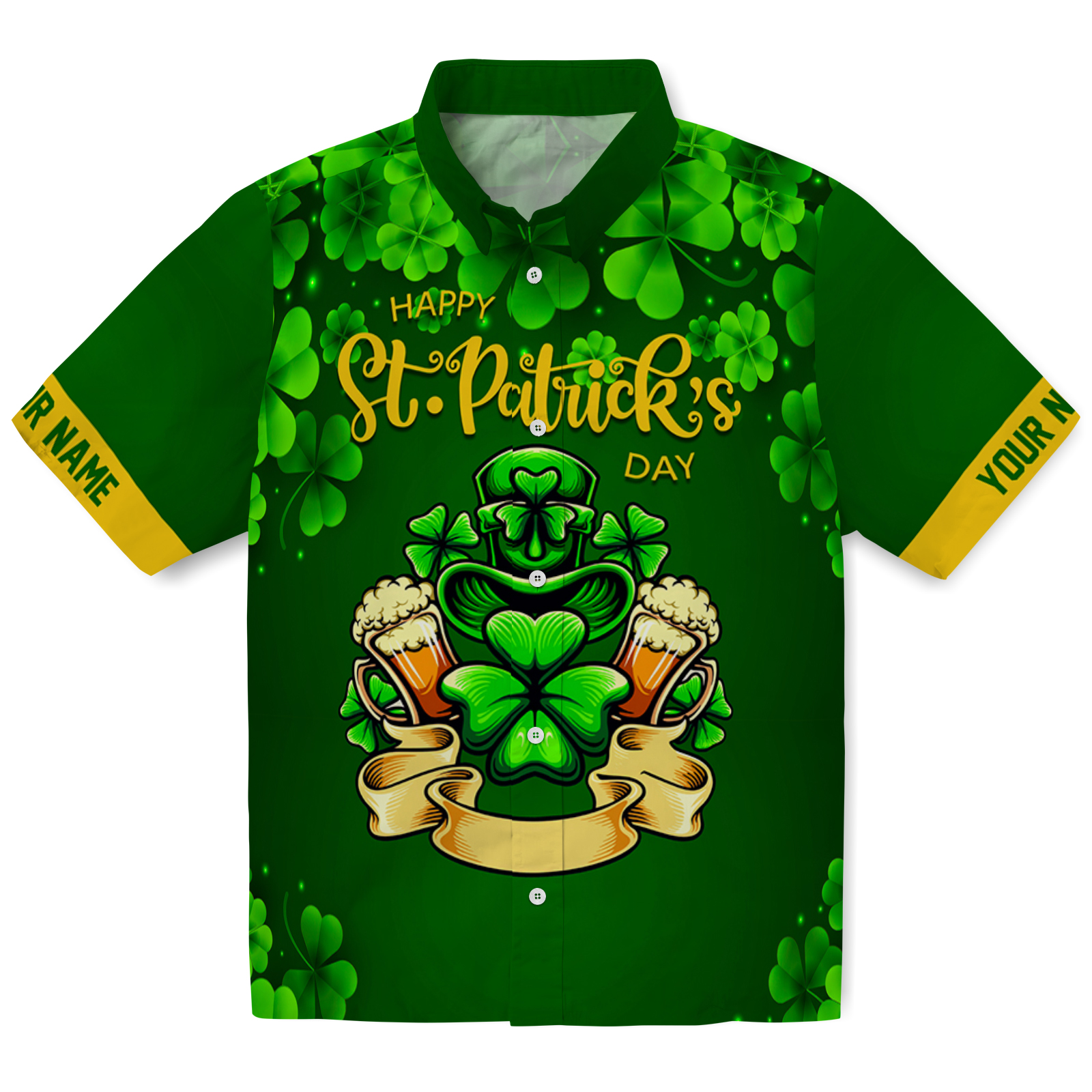 Keptsake Custom Name St Patricks Premium Hawaiian Shirt