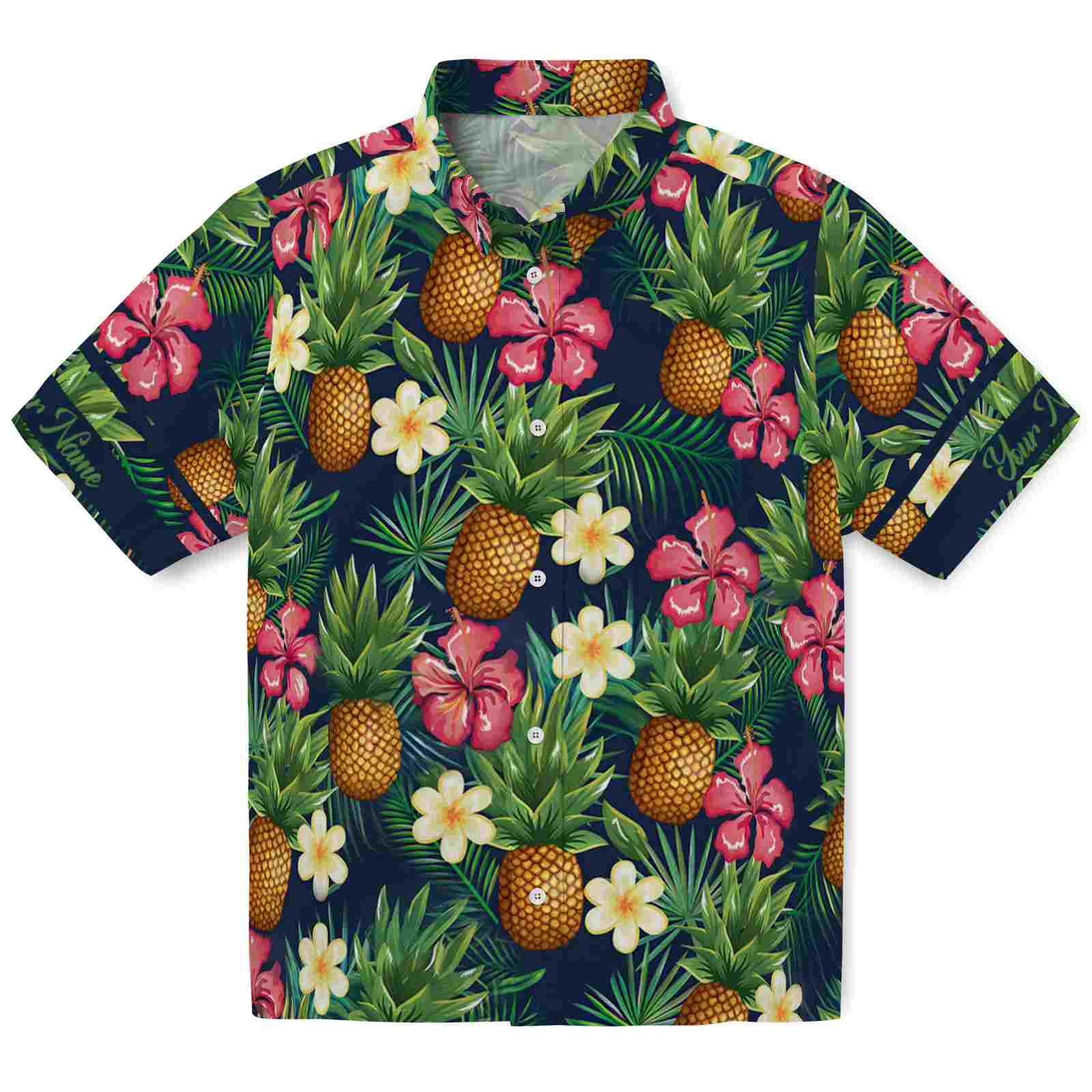 Keptsake Custom Name Tropical Pineapple Premium Hawaiian Shirt