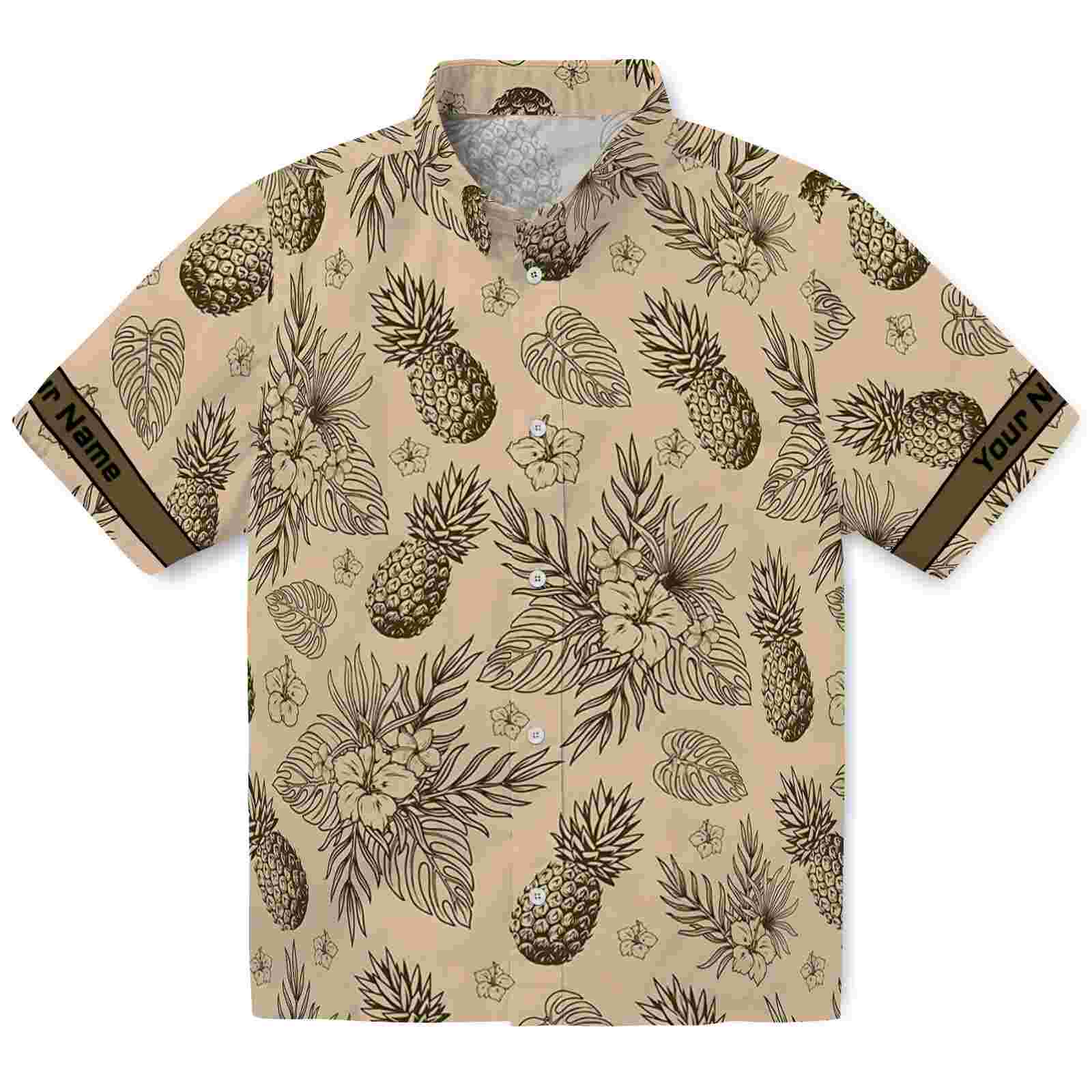 Keptsake Custom Name Vintage Pineapple Premium Hawaiian Shirt
