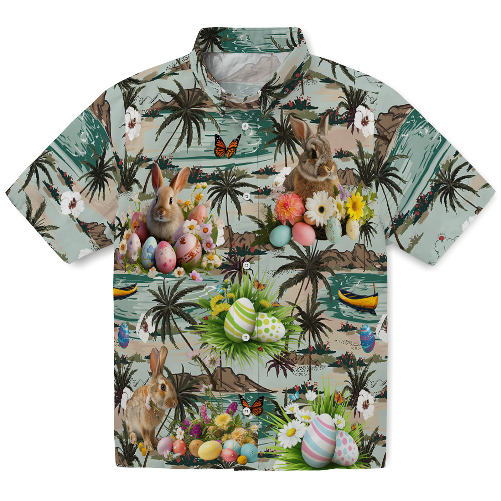 Keptsake Easter Bunny Scenic Premium Hawaiian Shirt