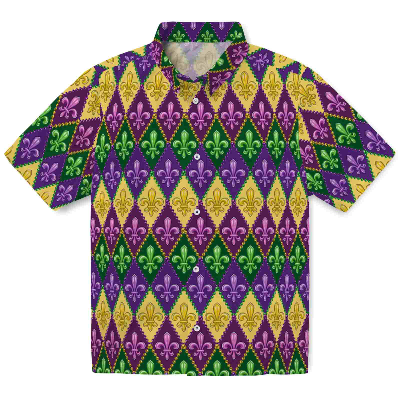 Keptsake Fleur De Lis Mardi Gras Premium Hawaiian Shirt