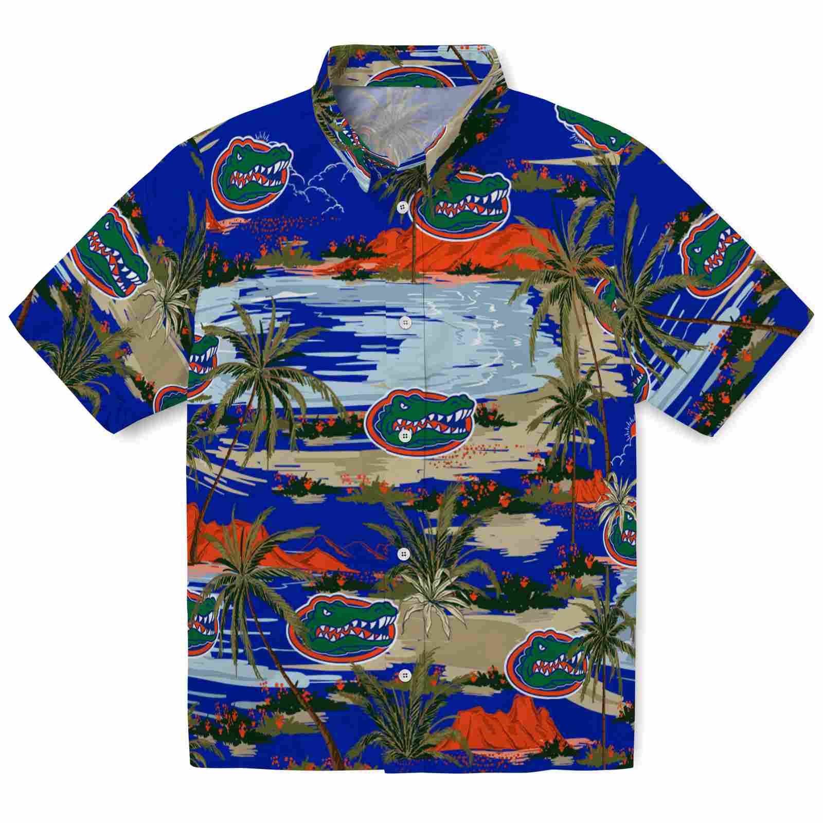 Keptsake Florida Gators Palm Horizon Blue Premium Hawaiian Shirt