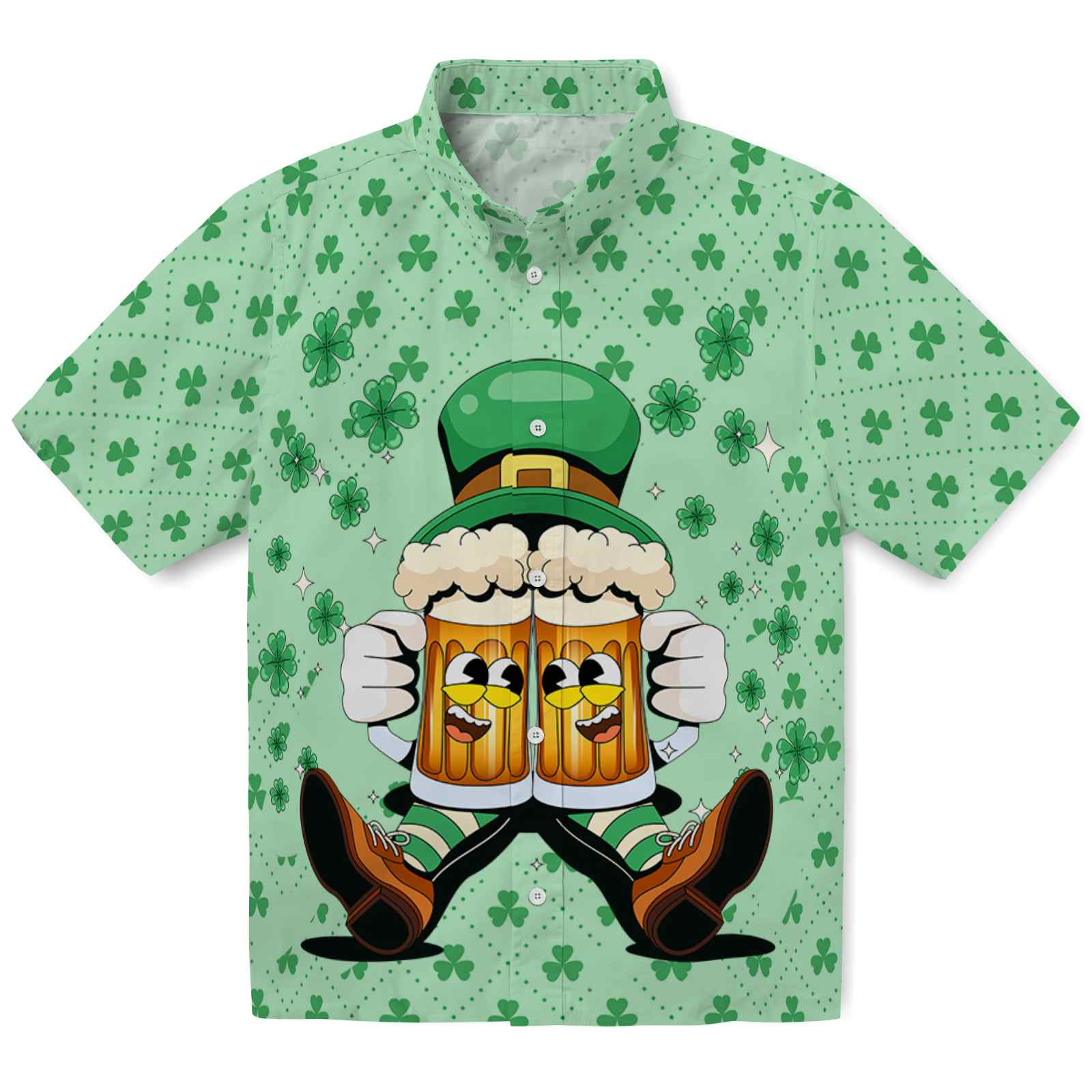 Keptsake Leprechaun Beer Clover Premium Hawaiian Shirt