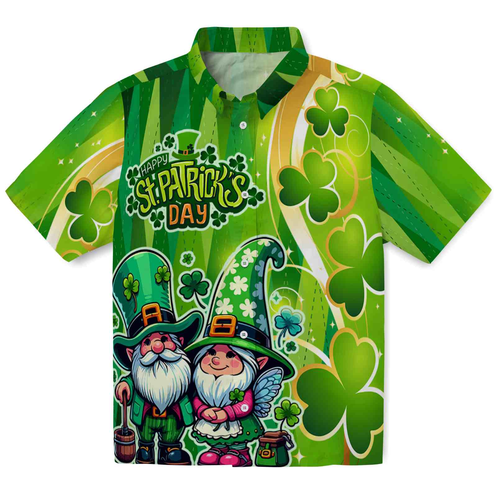 Keptsake Leprechaun Shamrock Premium Hawaiian Shirt