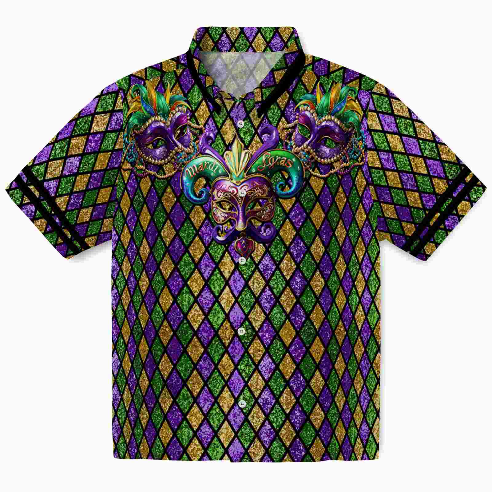Keptsake Mardi Gras Mask Premium Hawaiian Shirt