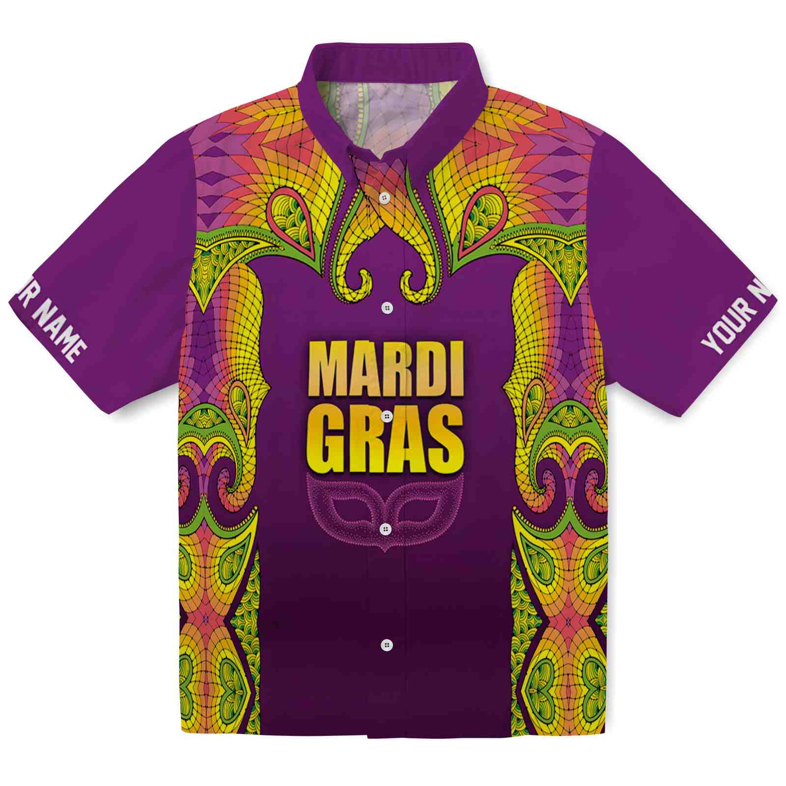 Keptsake Mardi Gras Masked Premium Hawaiian Shirt Customizable
