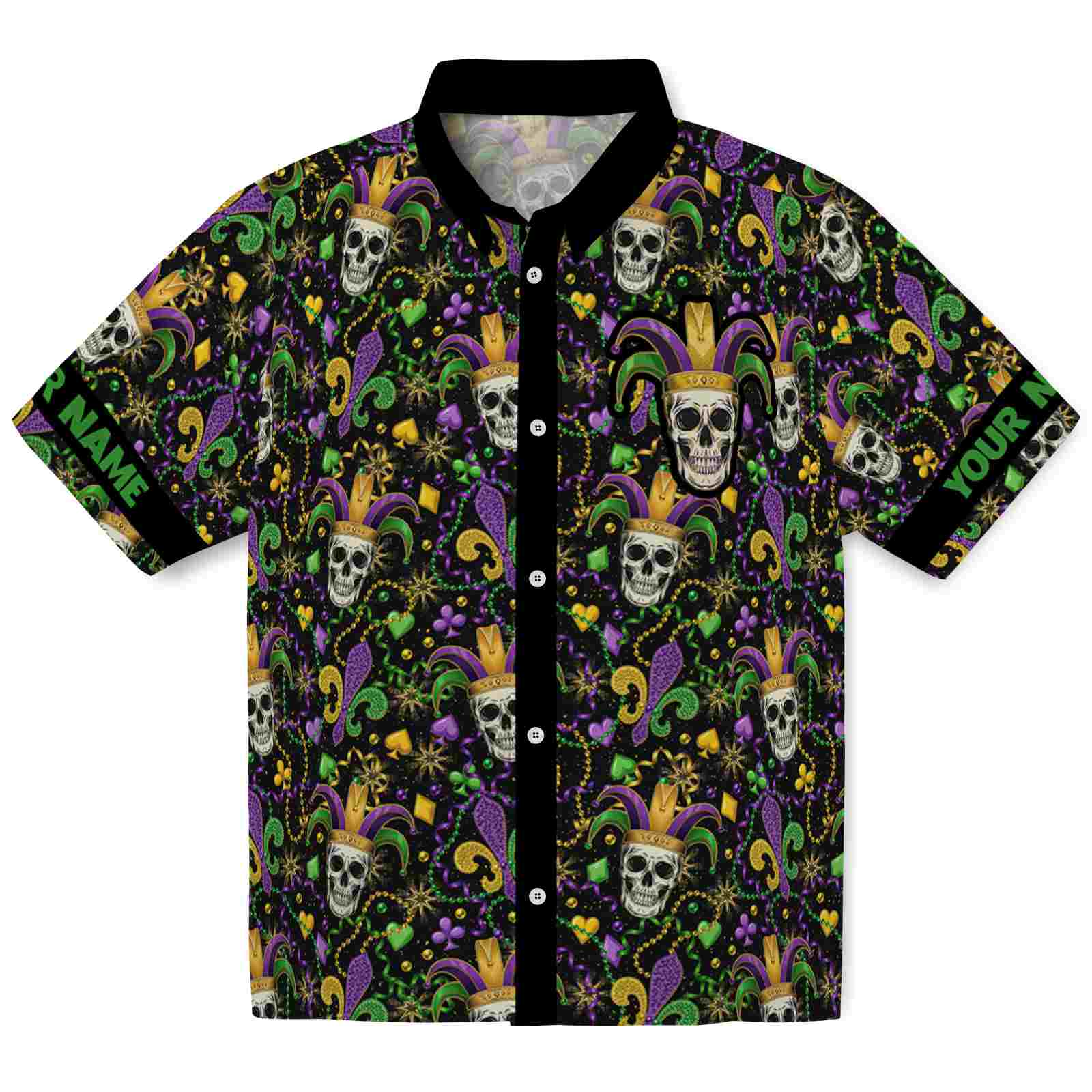 Keptsake Mardi Gras Skulls Premium Hawaiian Shirt Custom