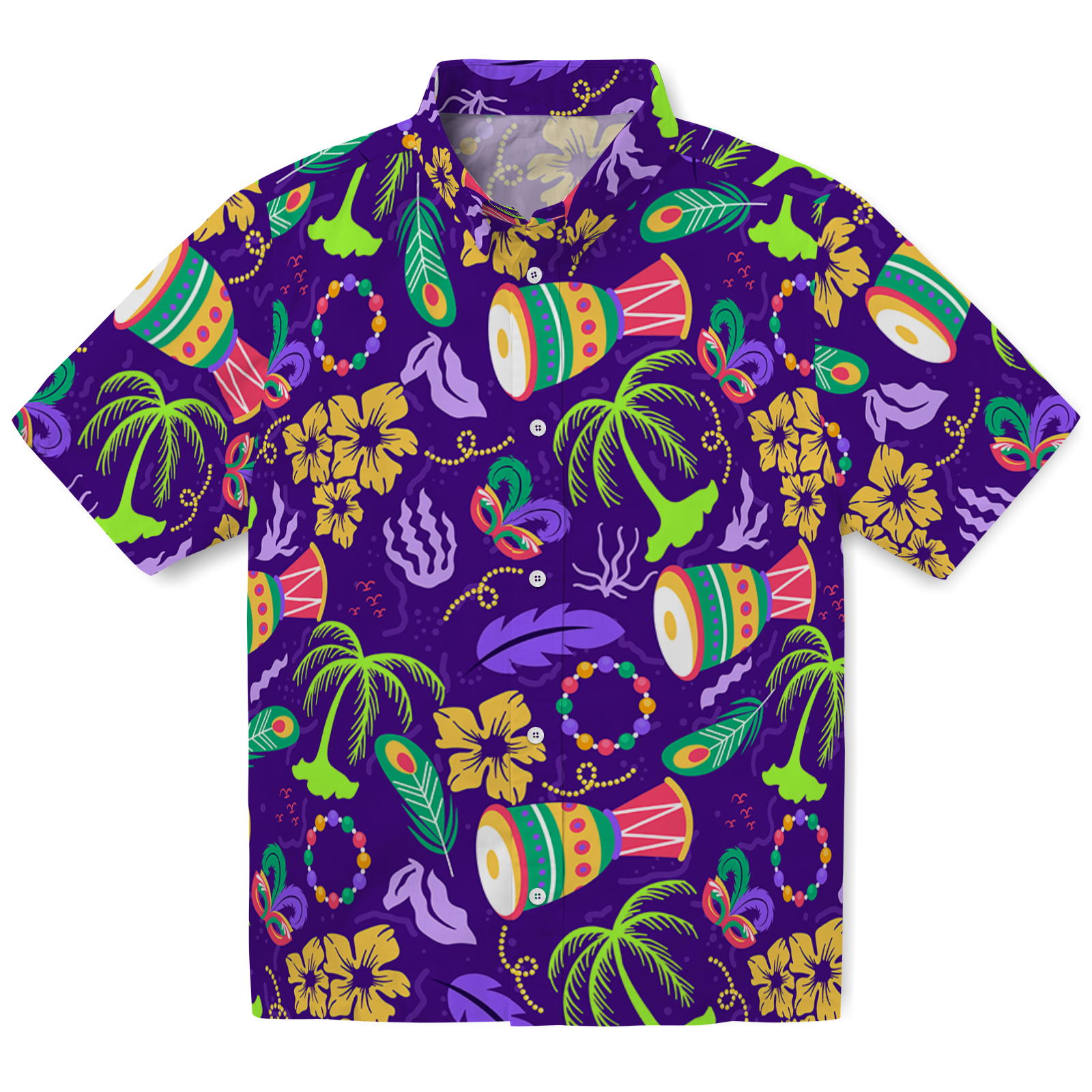 Keptsake Mardi Gras Tropical Premium Hawaiian Shirt