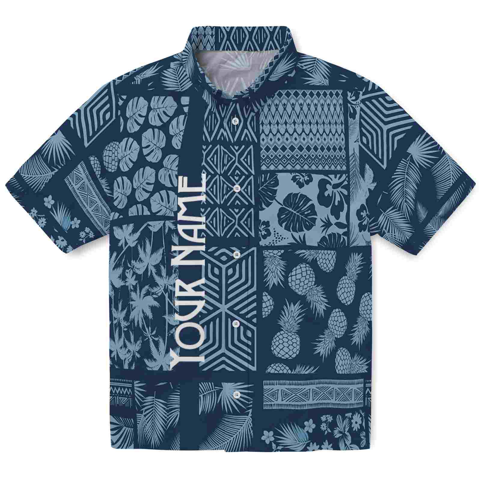 Keptsake Navy Tapa Design Custom Premium Hawaiian Shirt