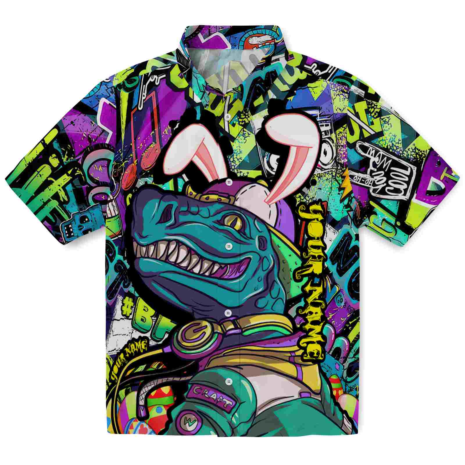 Keptsake Personalized Easter Graffiti Premium Hawaiian Shirt