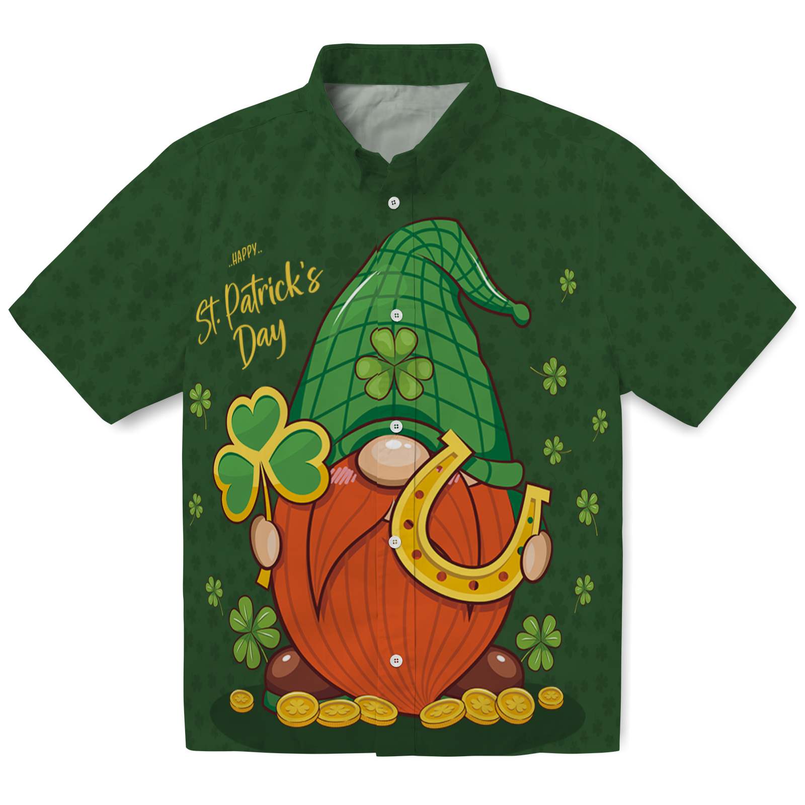 Keptsake St Patrick Gnome Premium Hawaiian Shirt