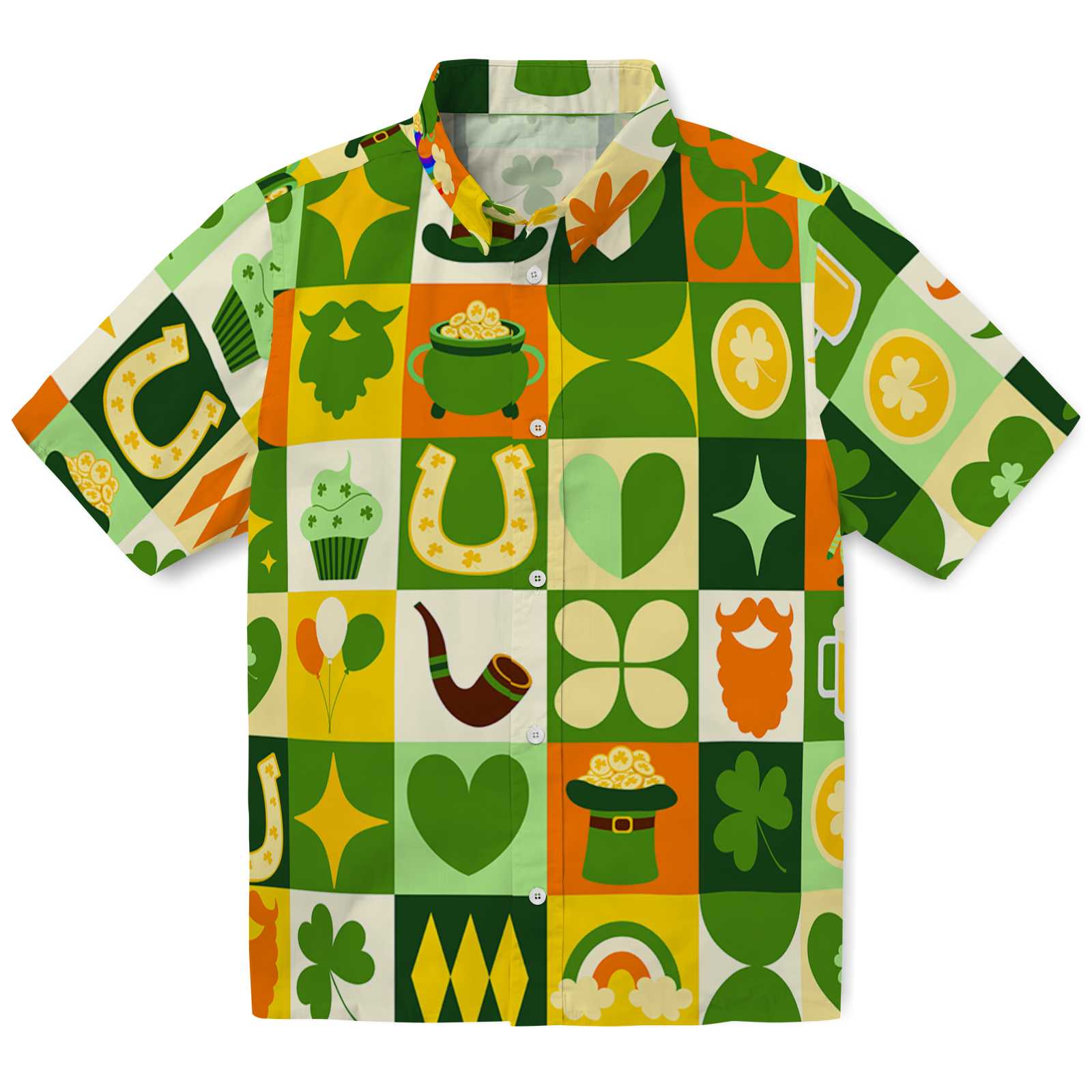 Keptsake St Patricks Shamrocks Premium Hawaiian Shirt