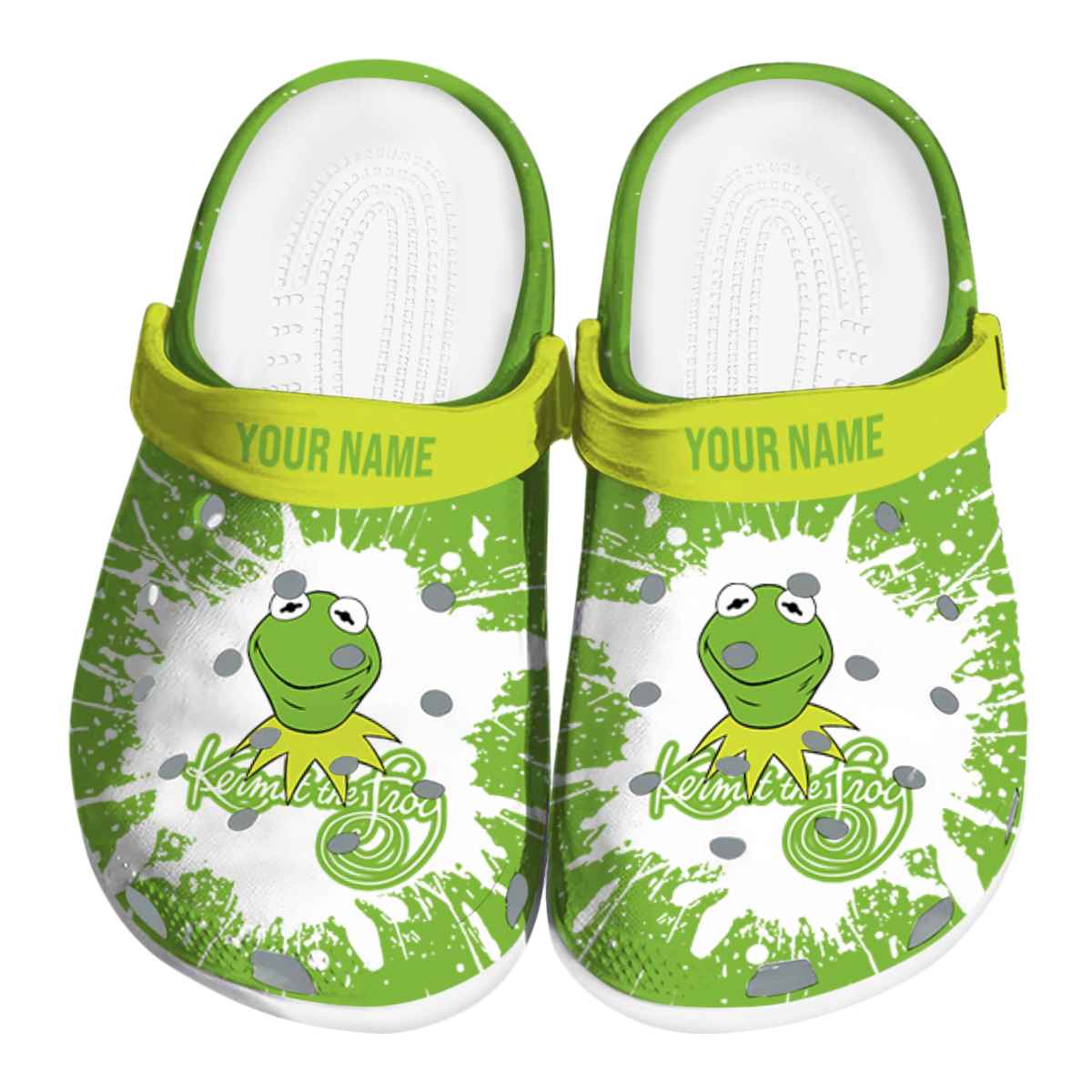 Kermit The Frog Cartoon Crocs Crocband Clogs Shoes Comfortable For Men Women and Kids