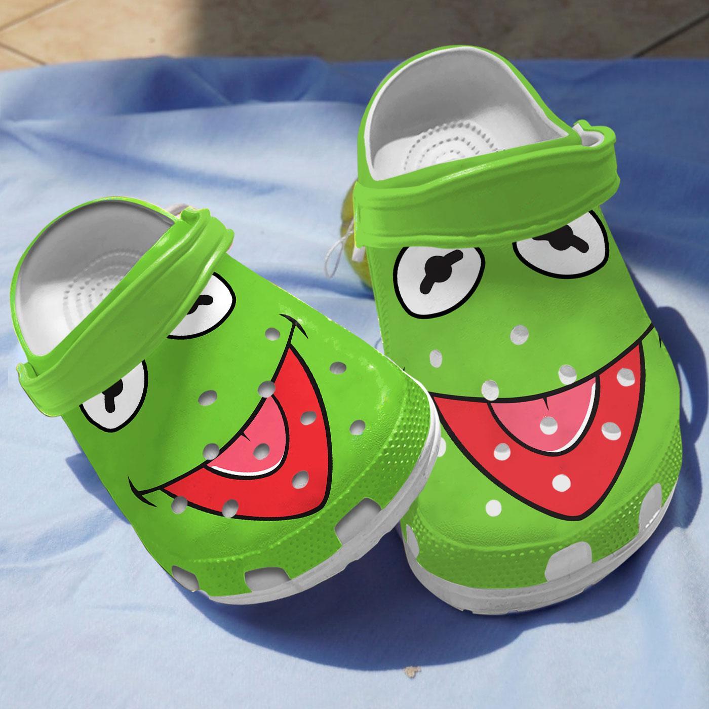 Kermit The Frog Cartoon Crocs Crocband Clogs Shoes Comfortable For Men Women and Kids