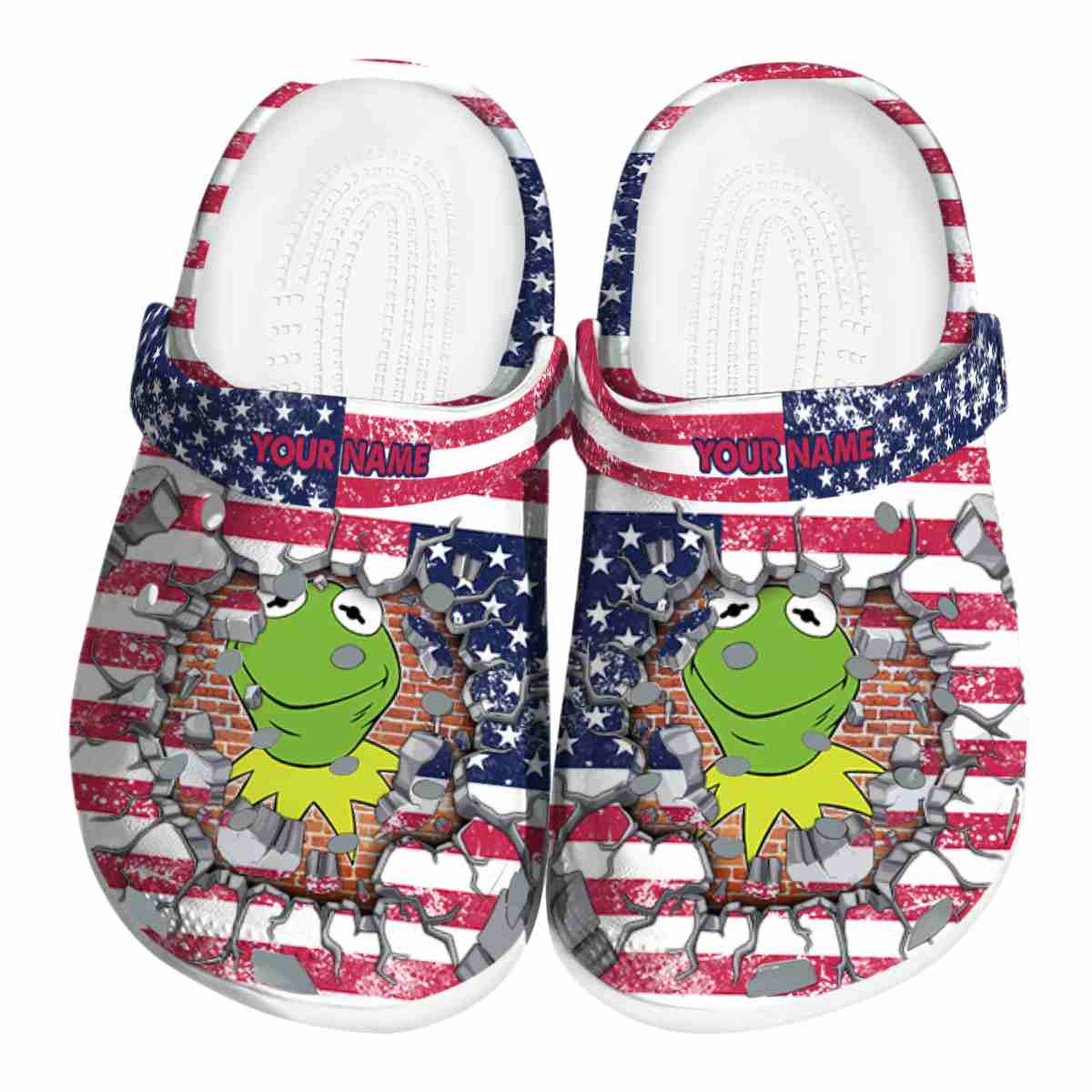 Kermit The Frog Cartoon Crocs Crocband Clogs Shoes Comfortable For Men Women and Kids