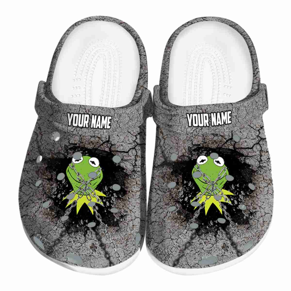 Kermit The Frog Cartoon Crocs Crocband Clogs Shoes Comfortable For Men Women and Kids