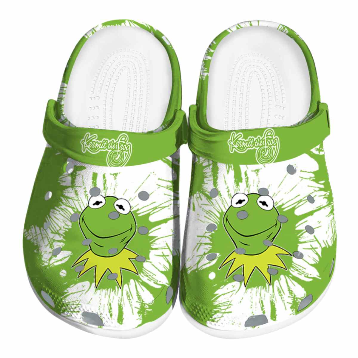 Kermit The Frog Cartoon Crocs Crocband Clogs Shoes Comfortable For Men Women and Kids