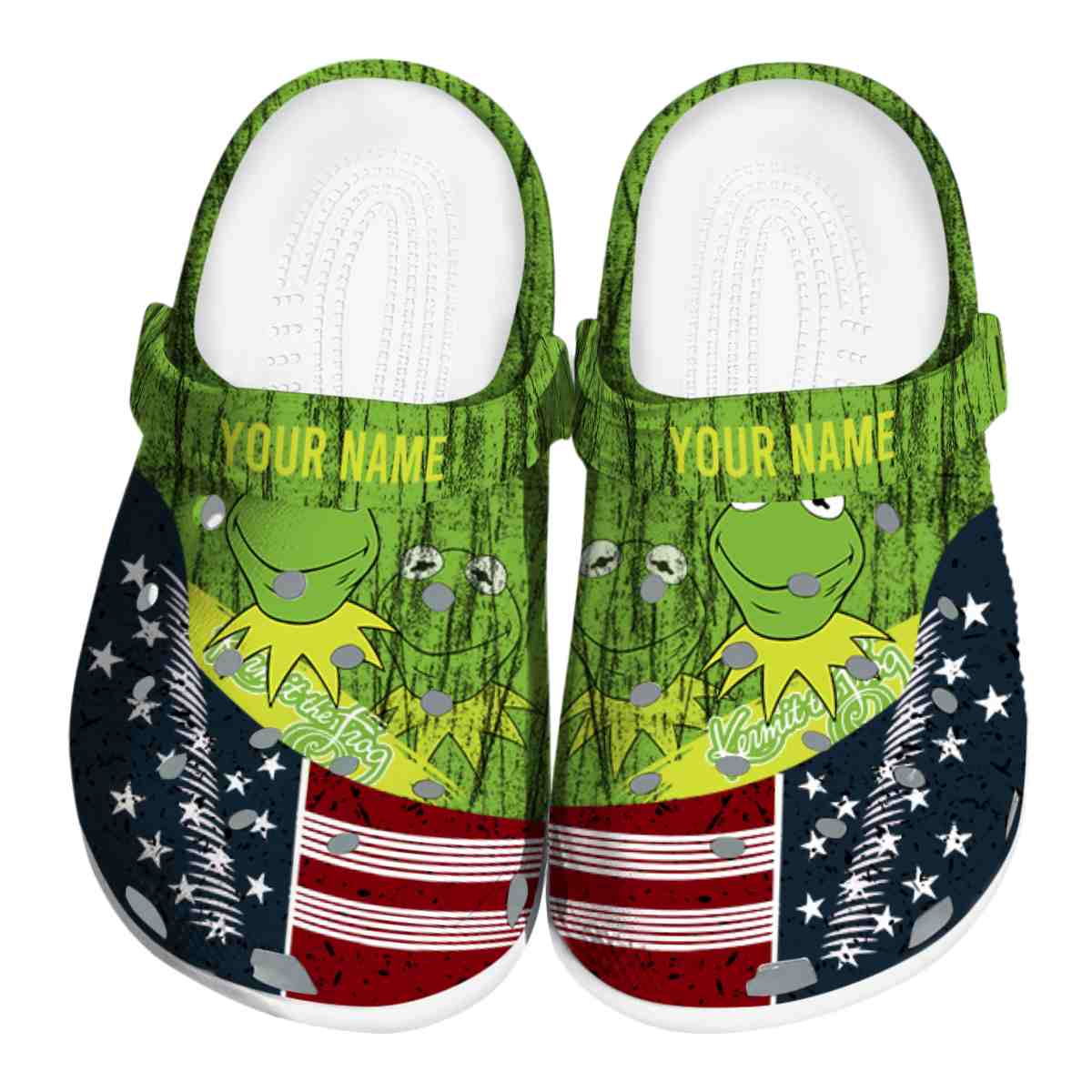 Kermit The Frog Cartoon Crocs Crocband Clogs Shoes Comfortable For Men Women and Kids