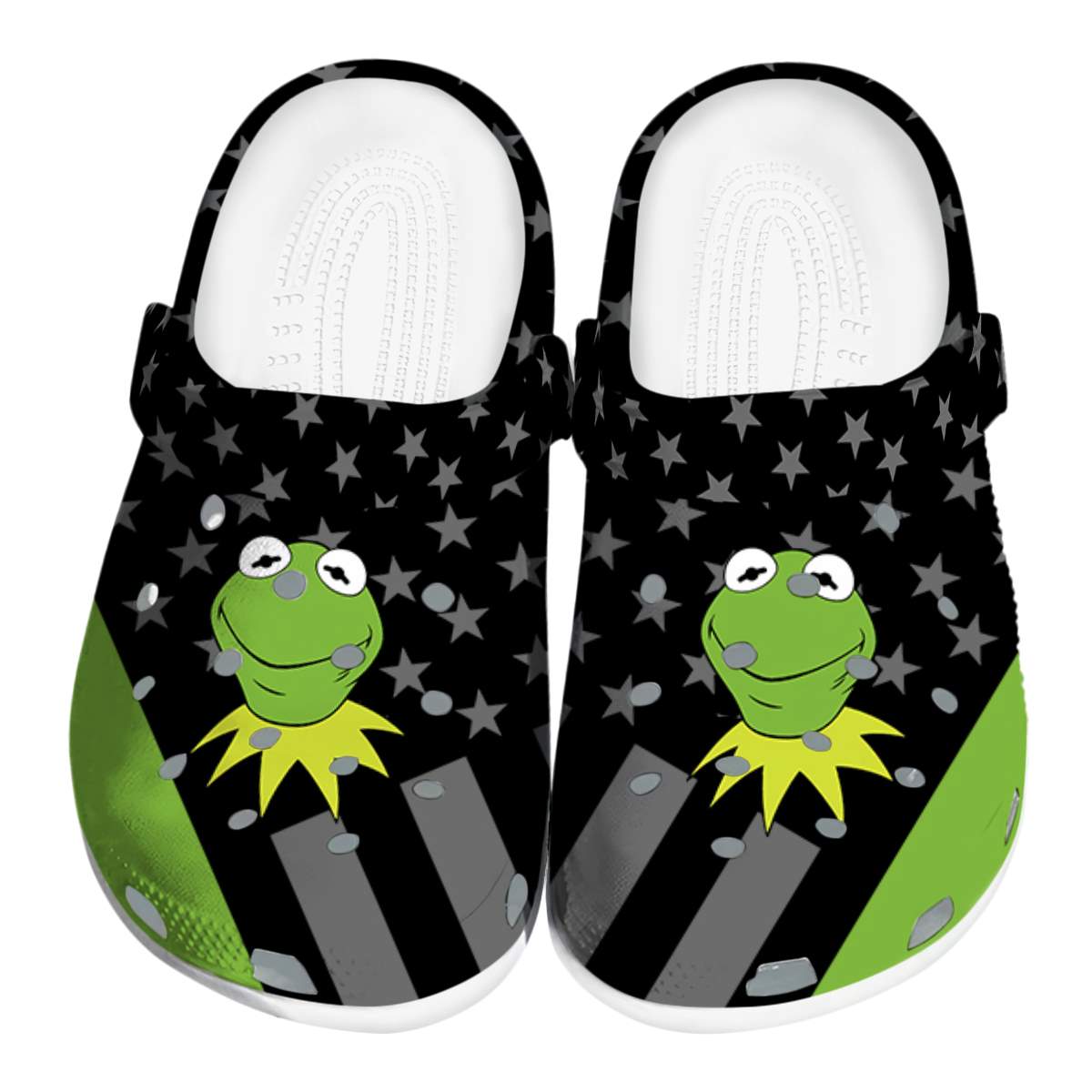 Kermit The Frog Cartoon Crocs Crocband Clogs Shoes Comfortable For Men Women and Kids