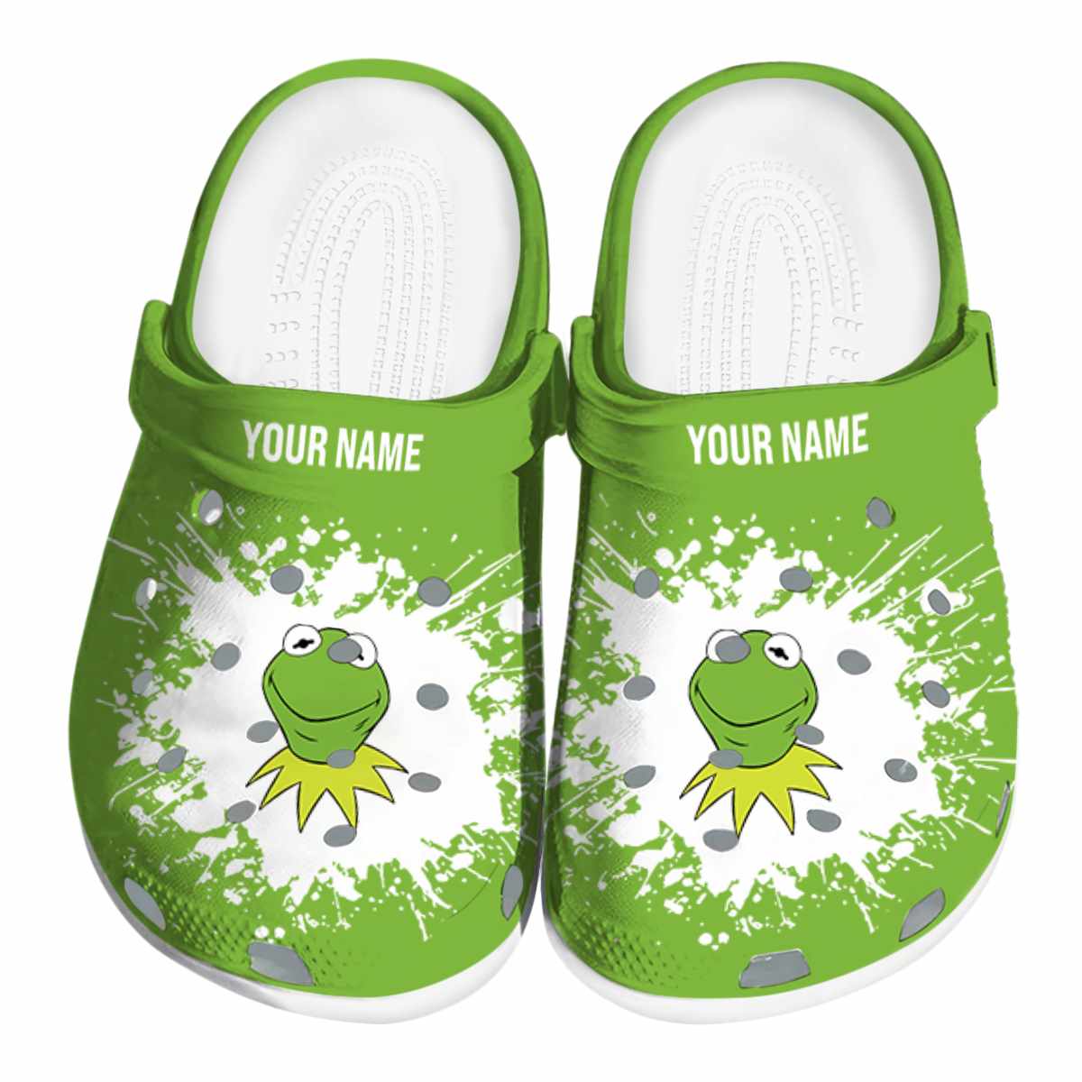 Kermit The Frog Cartoon Crocs Crocband Clogs Shoes Comfortable For Men Women and Kids