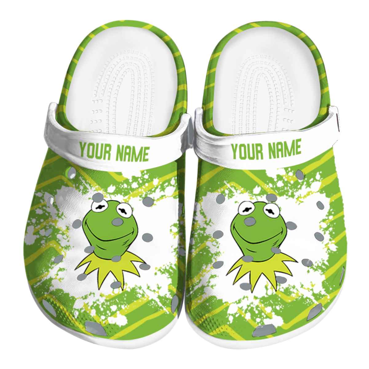 Kermit The Frog Cartoon Crocs Crocband Clogs Shoes Comfortable For Men Women and Kids