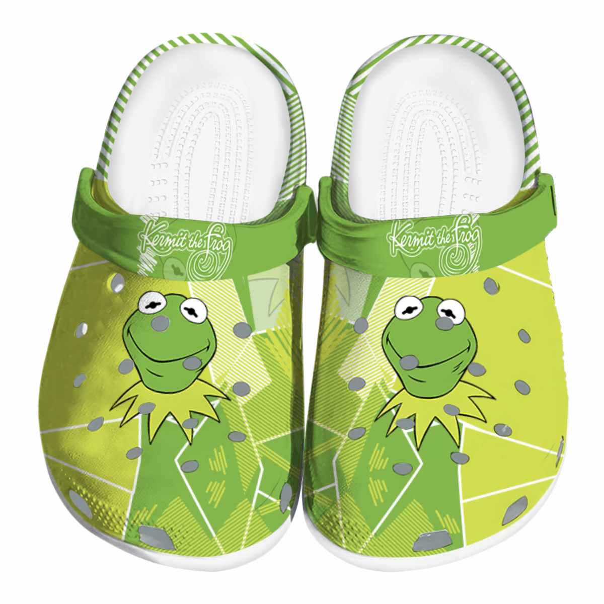 Kermit The Frog Cartoon Crocs Crocband Clogs Shoes Comfortable For Men Women and Kids