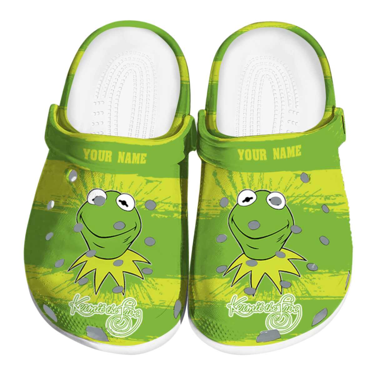 Kermit The Frog Cartoon Crocs Crocband Clogs Shoes Comfortable For Men Women and Kids