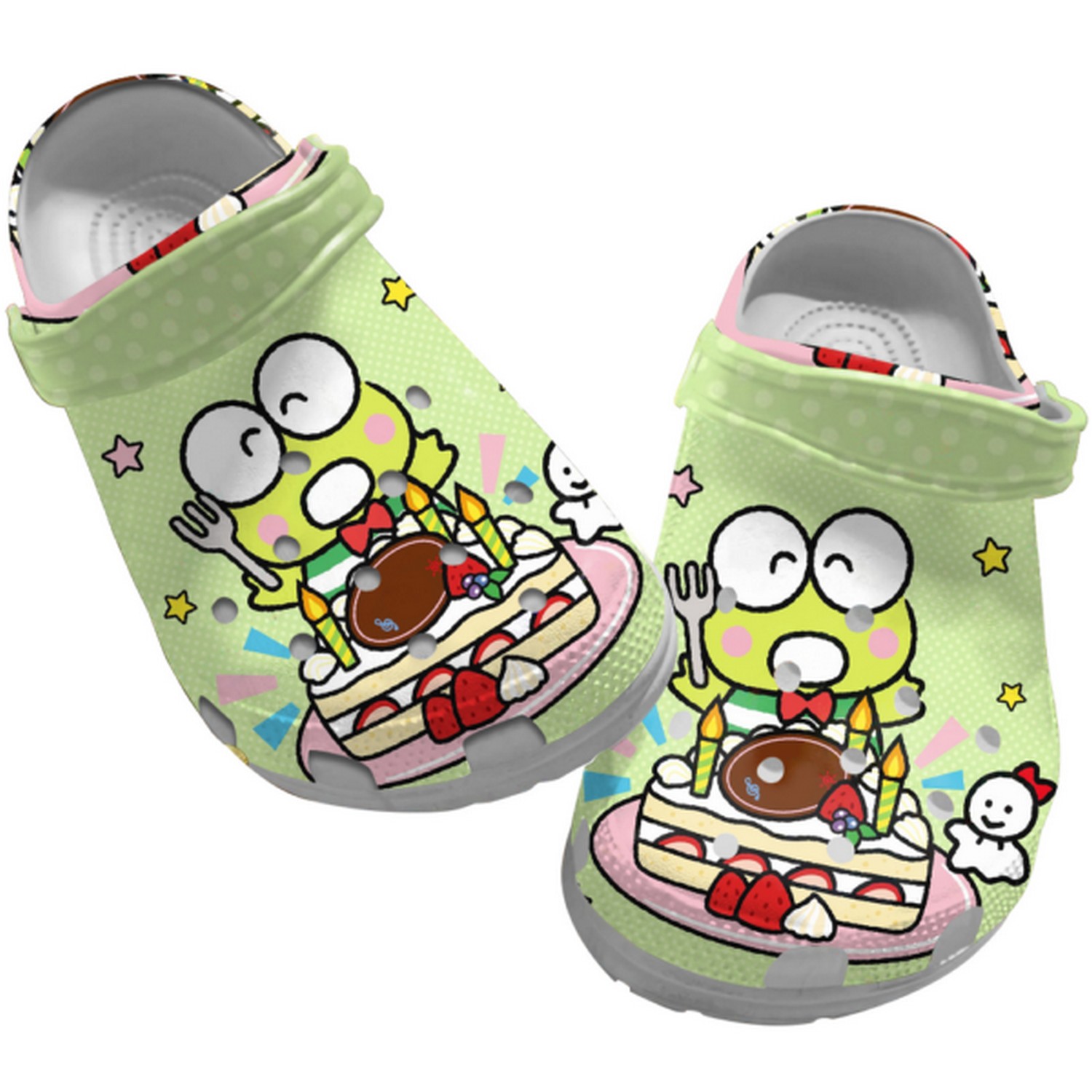 Keroppi Cartoon Crocs Crocband Clogs Shoes Comfortable For Men Women and Kids