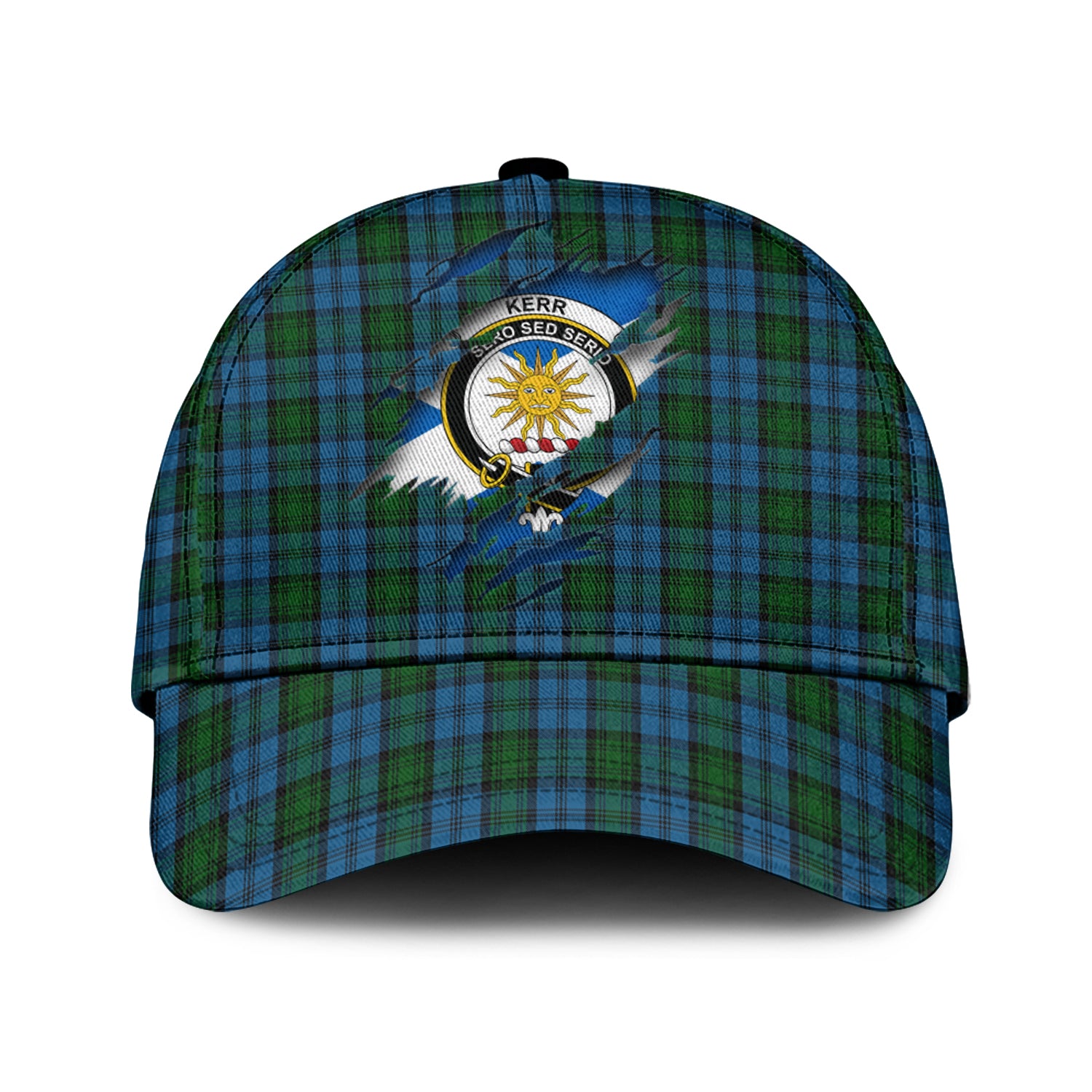 Kerr Hunting Tartan Plaid Cap, Family Crest In Me Style Tartan Baseball Cap TS23 Trucker Hats Custom Hats Gifts For Men & Women